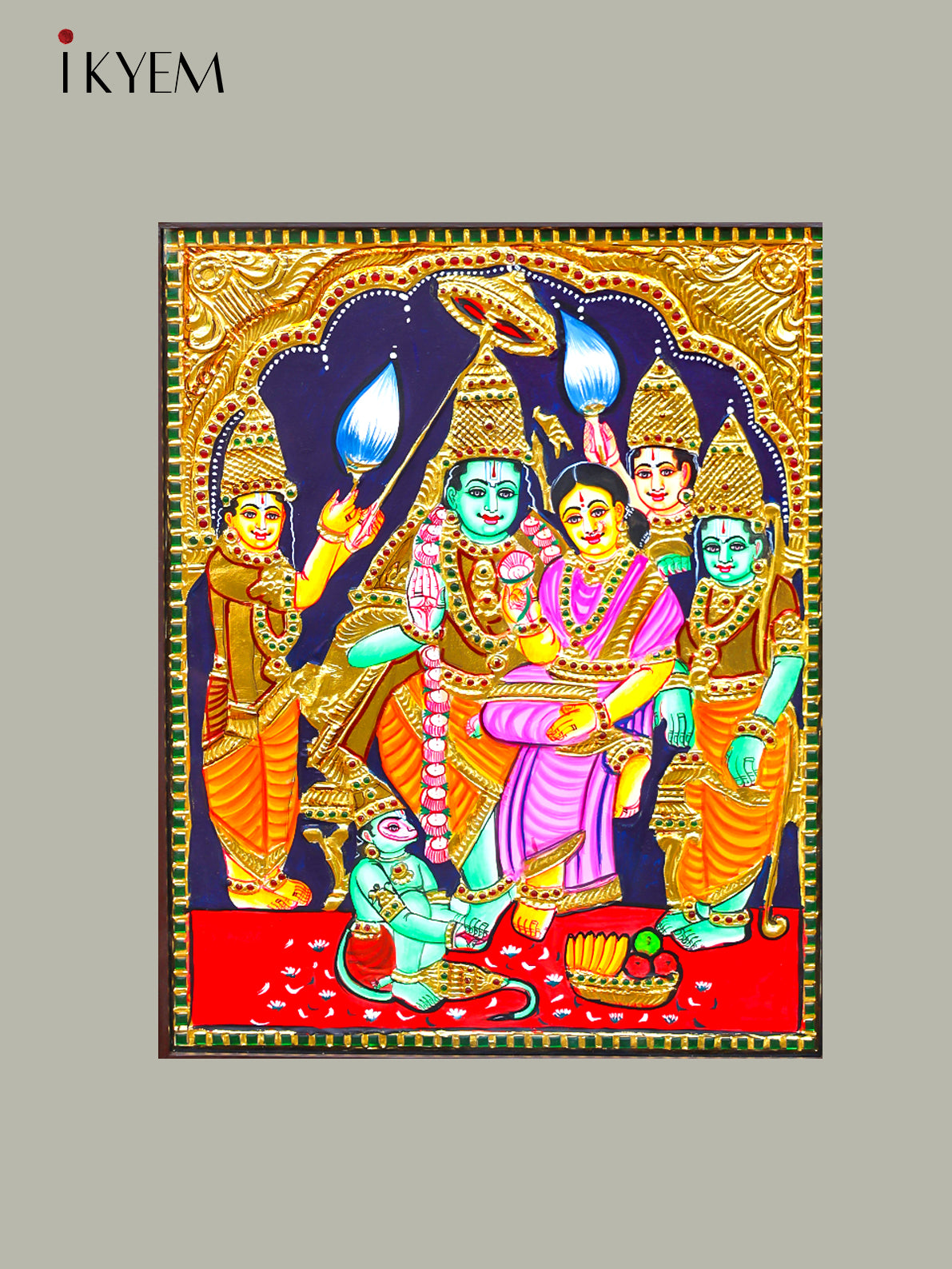 Ramar Pattabhishekam- Tanjore Painting