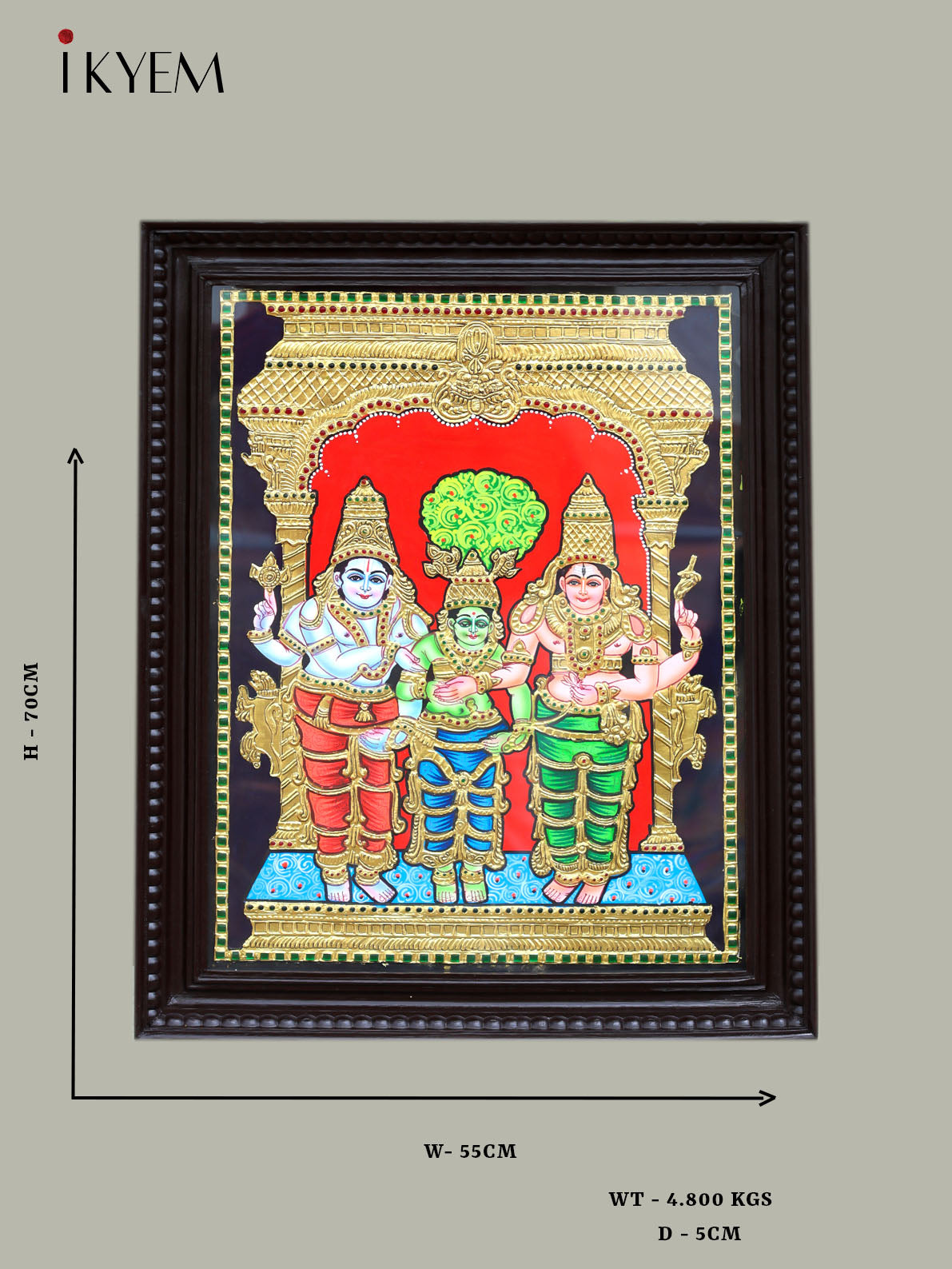 Meenakshi Thirukalyanam Tanjore Painting