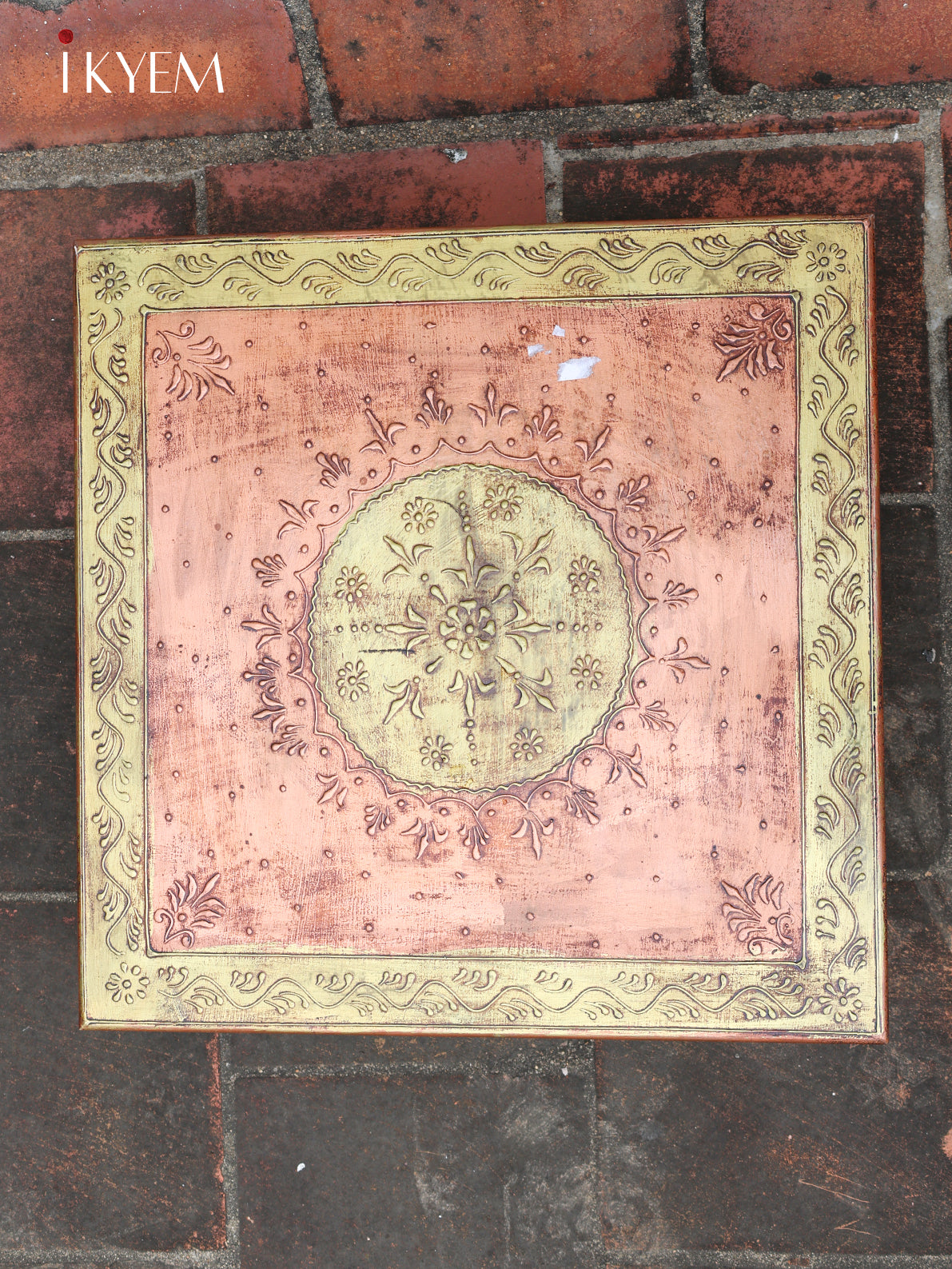 Wooden Stool With Floral Patterns