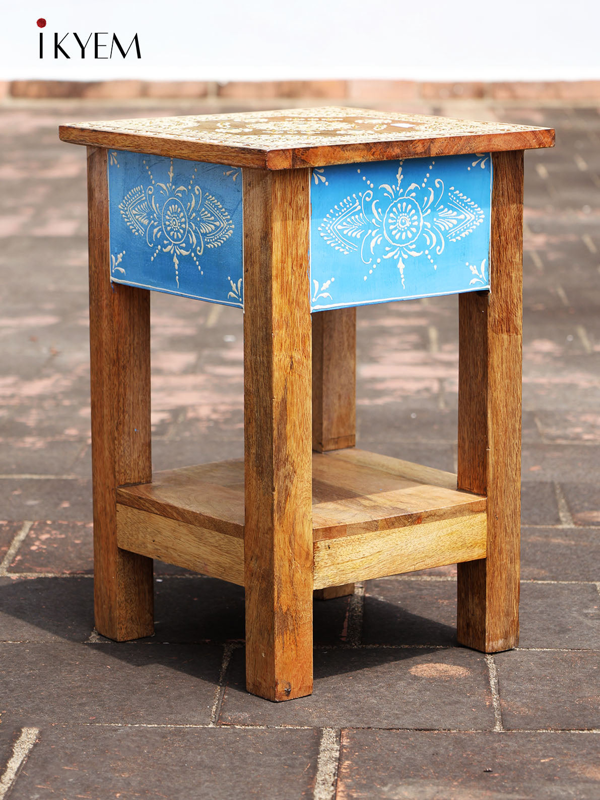 Hand Painted Wooden Stool