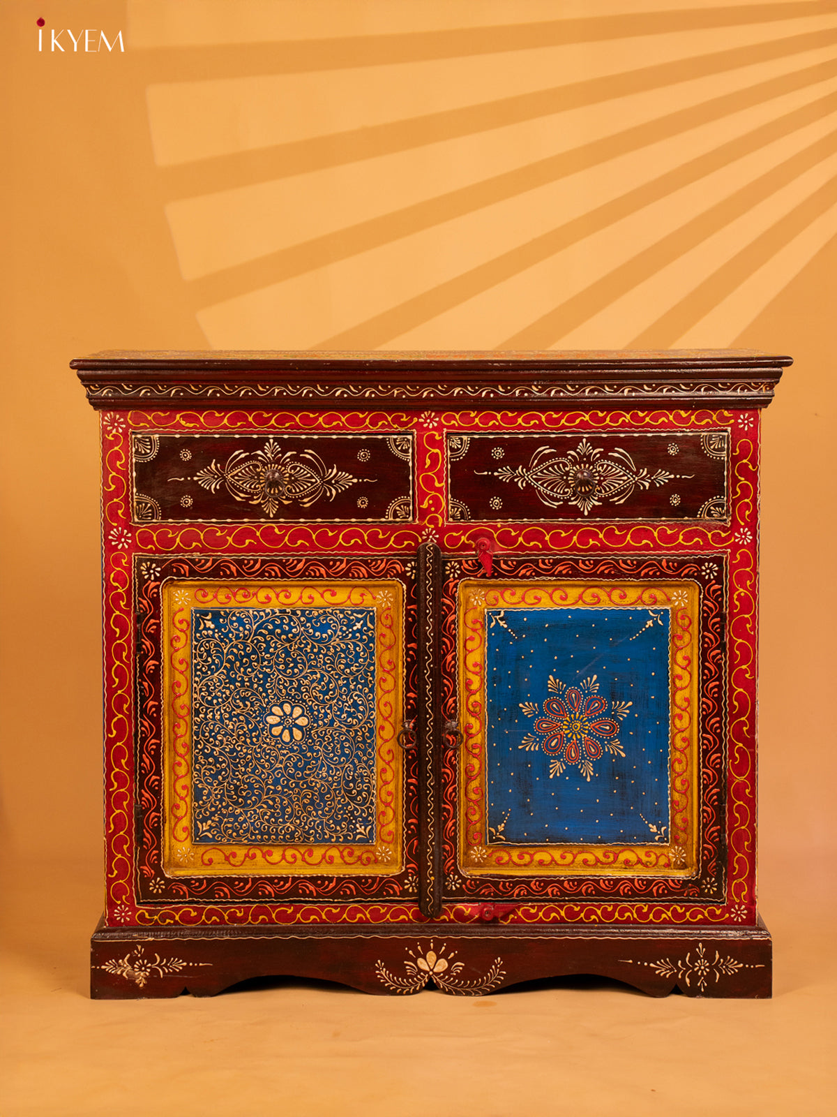 Hand Painted Wooden Bedside Table - 4IJ26124