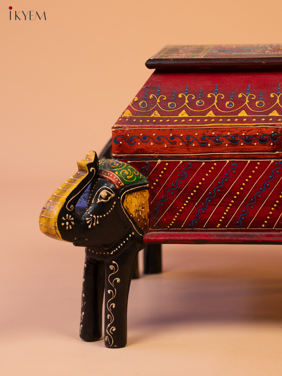 Rajasthani Hand Painted Wood Storage Box