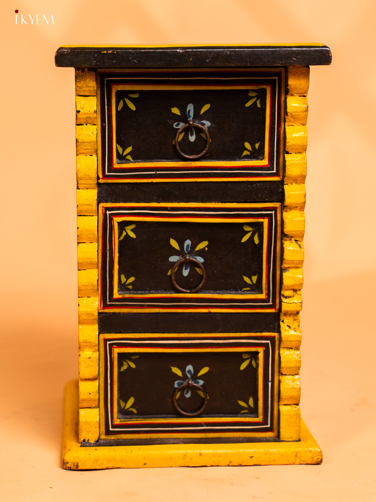 Wooden Hand Painted with 3 Drawers - 4JJ01068