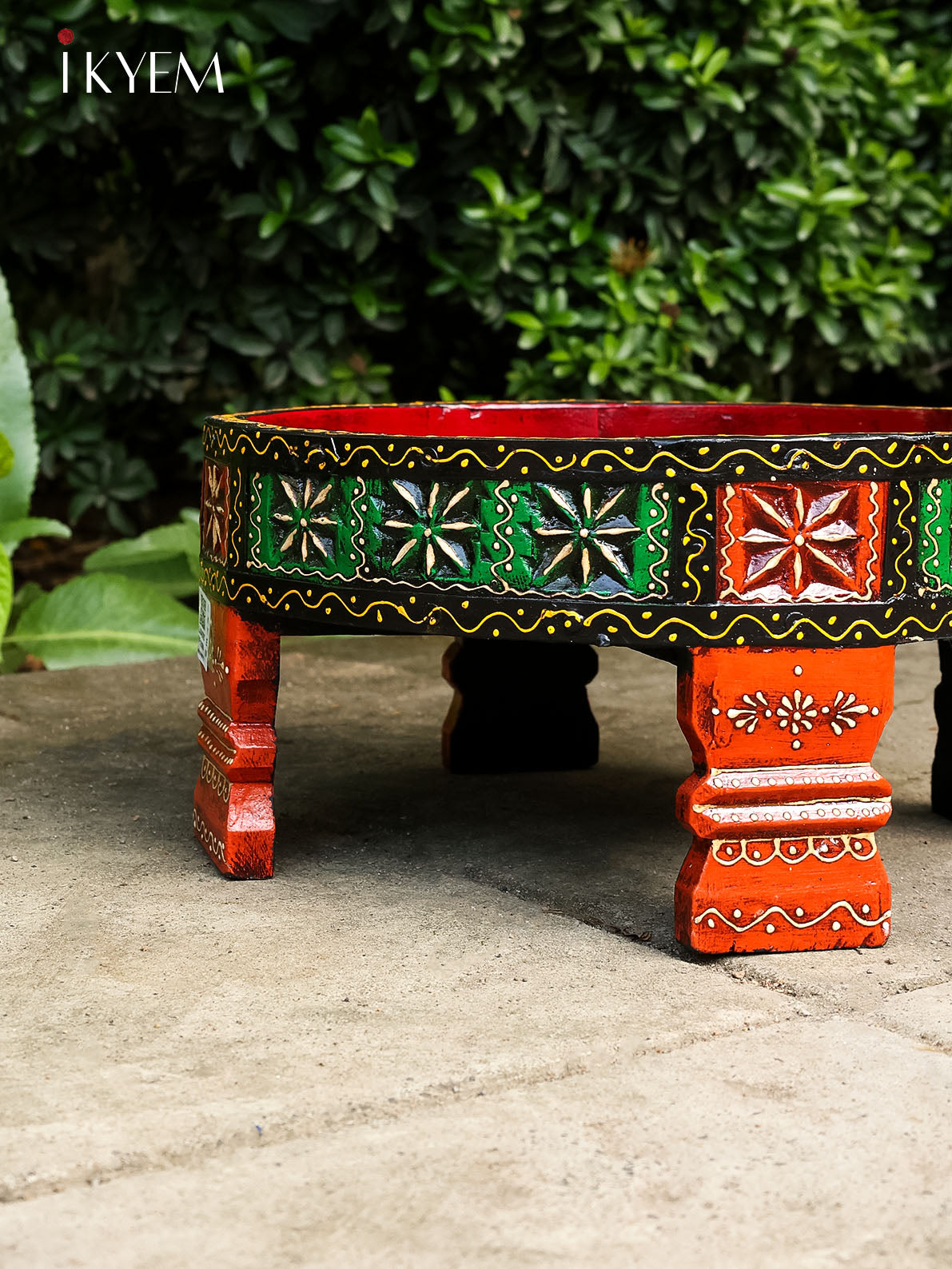 Wooden Chakki Painted Tray Table