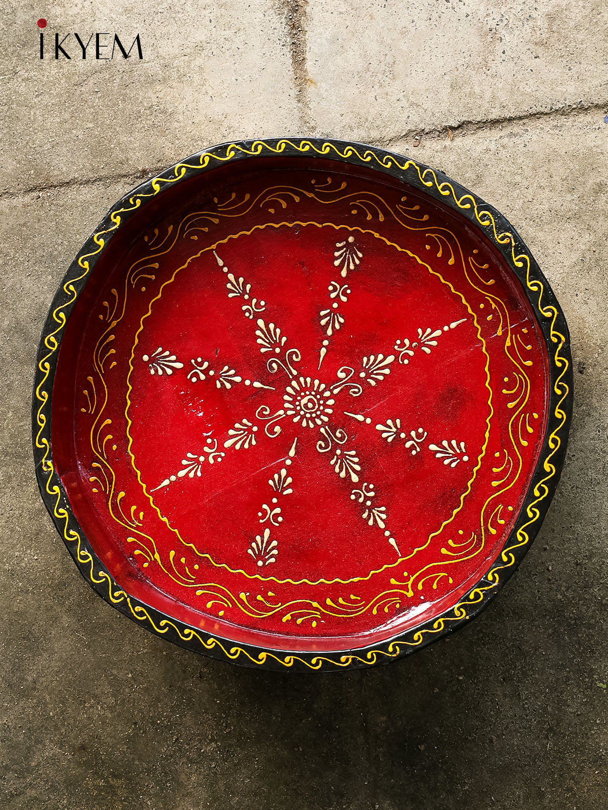 Wooden Chakki Painted Tray Table