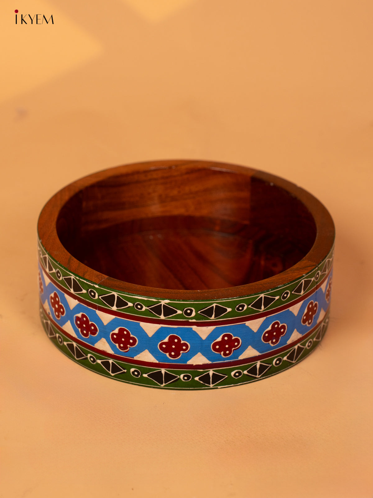 Wooden Hand Painted Bowl - 4JJ04099