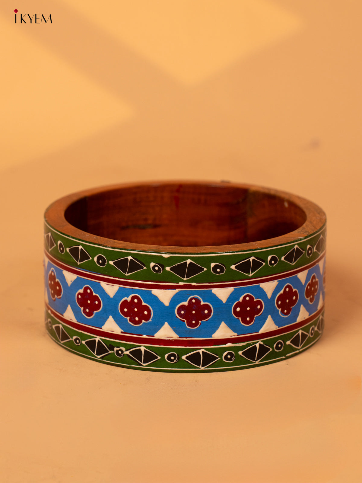 Wooden Hand Painted Bowl - 4JJ04100