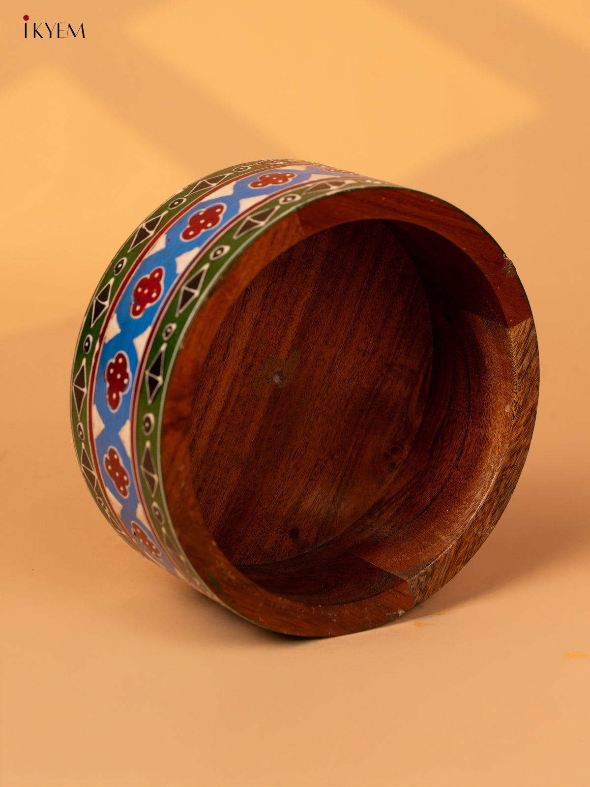 Wooden Hand Painted Bowl - 4JJ04100