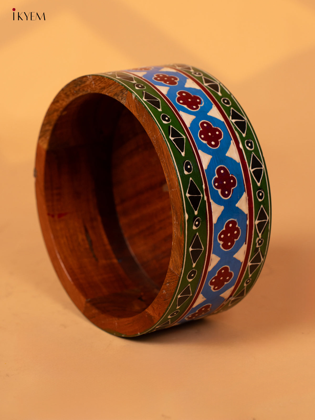 Wooden Hand Painted Bowl - 4JJ04100