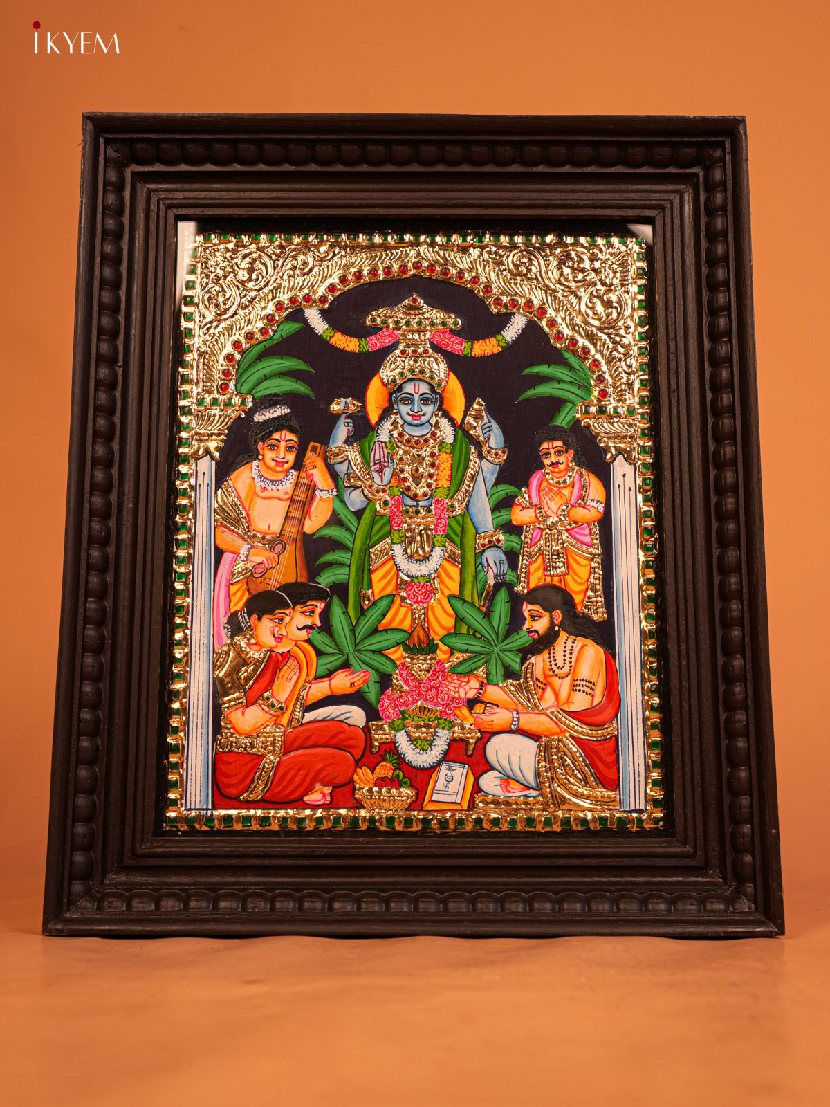 Satyanarayana Swamy Tanjore Painting 18*15 - 4KJ09002