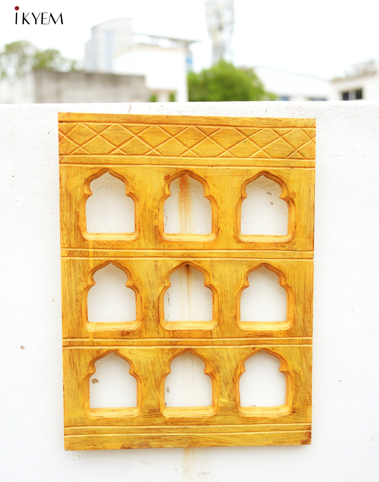 Wooden Jharoka - yellow