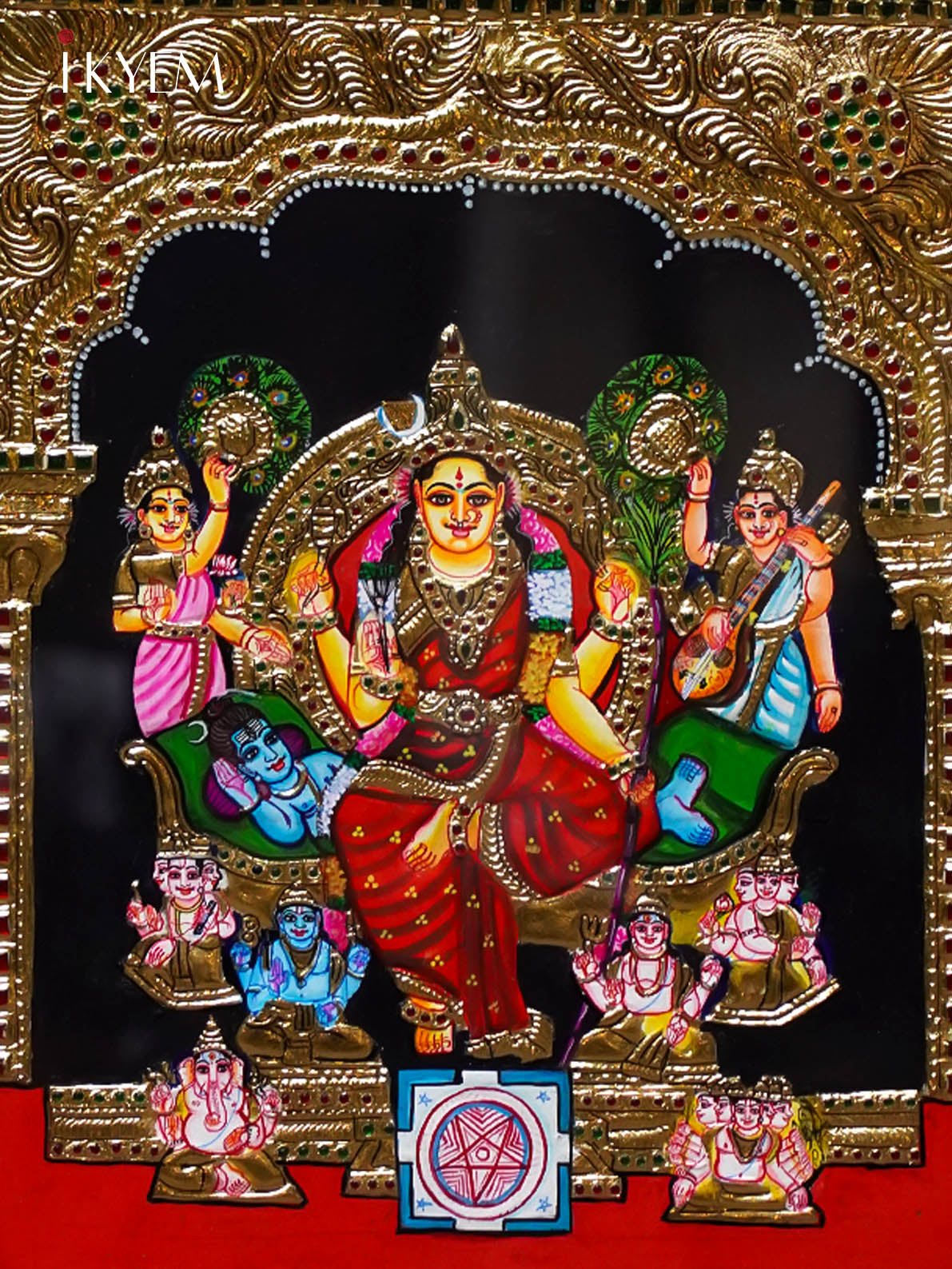 Lalitha Parameshwari Tanjore Painting