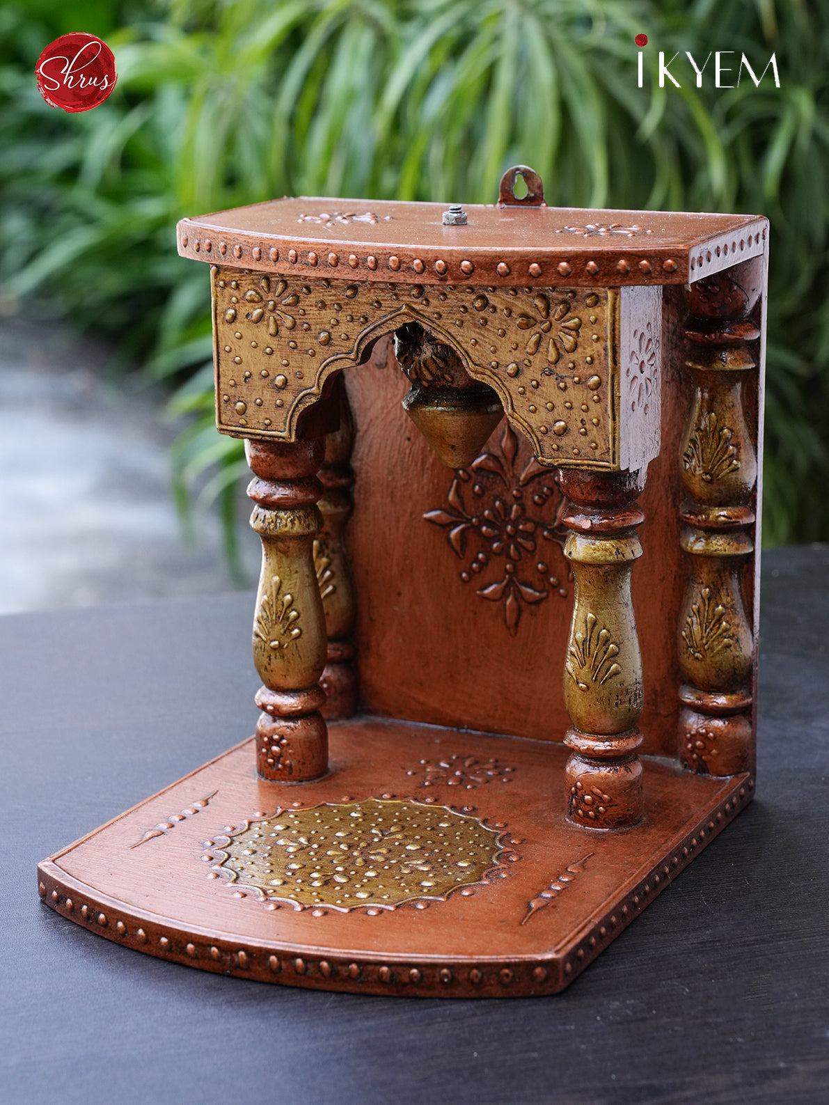 Wooden Hand painted Pooja Mantap - Pooja Article