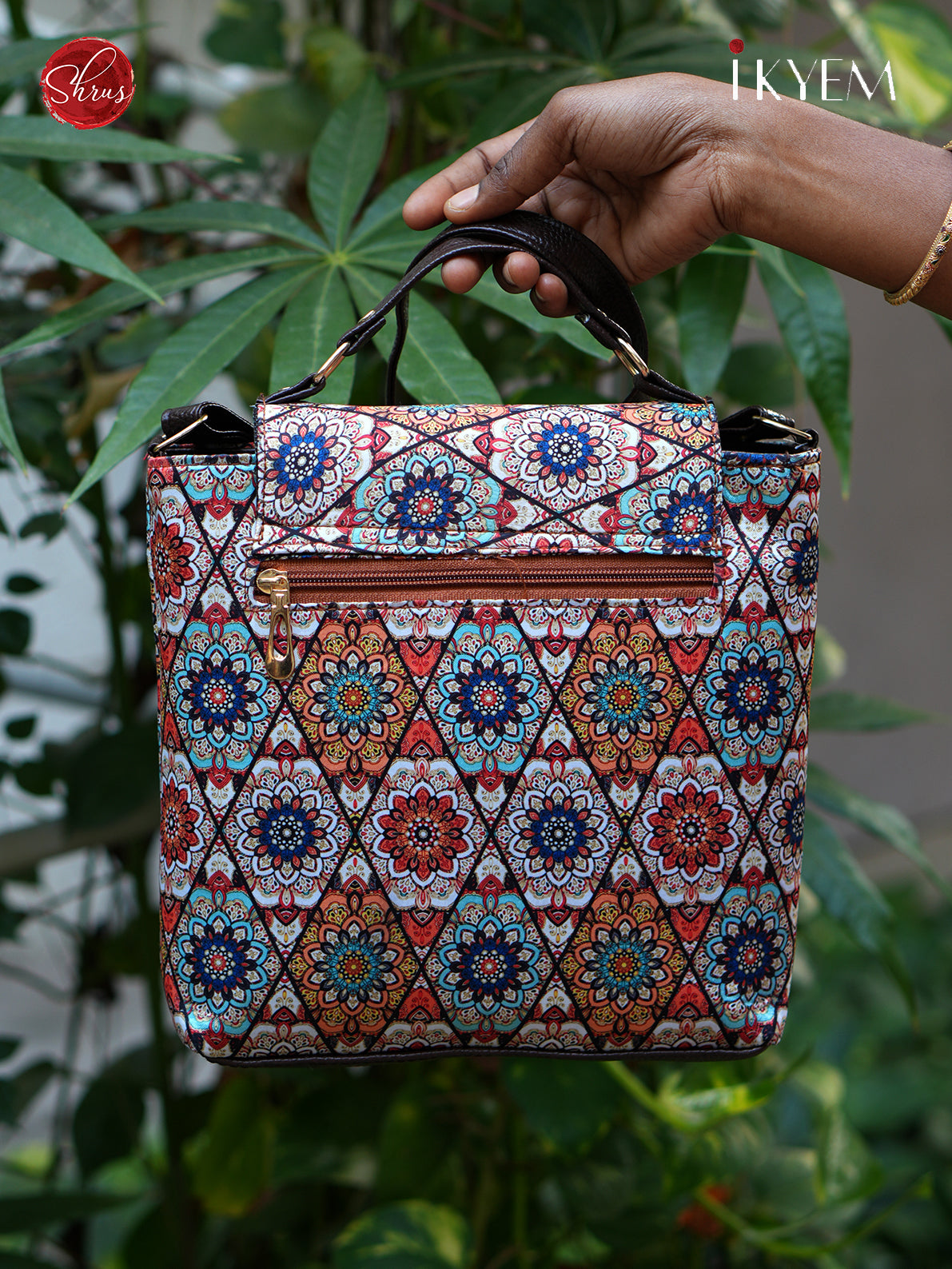 White and blue- hand bag