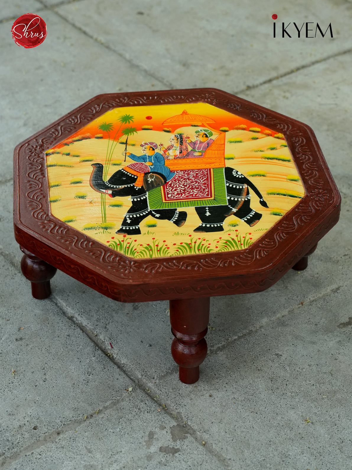 Wooden Handpainted Tea Table