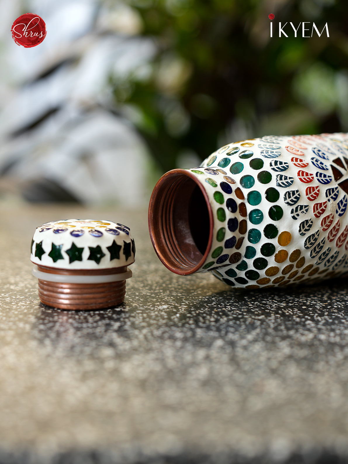 Hand Painted Copper Water Bottle