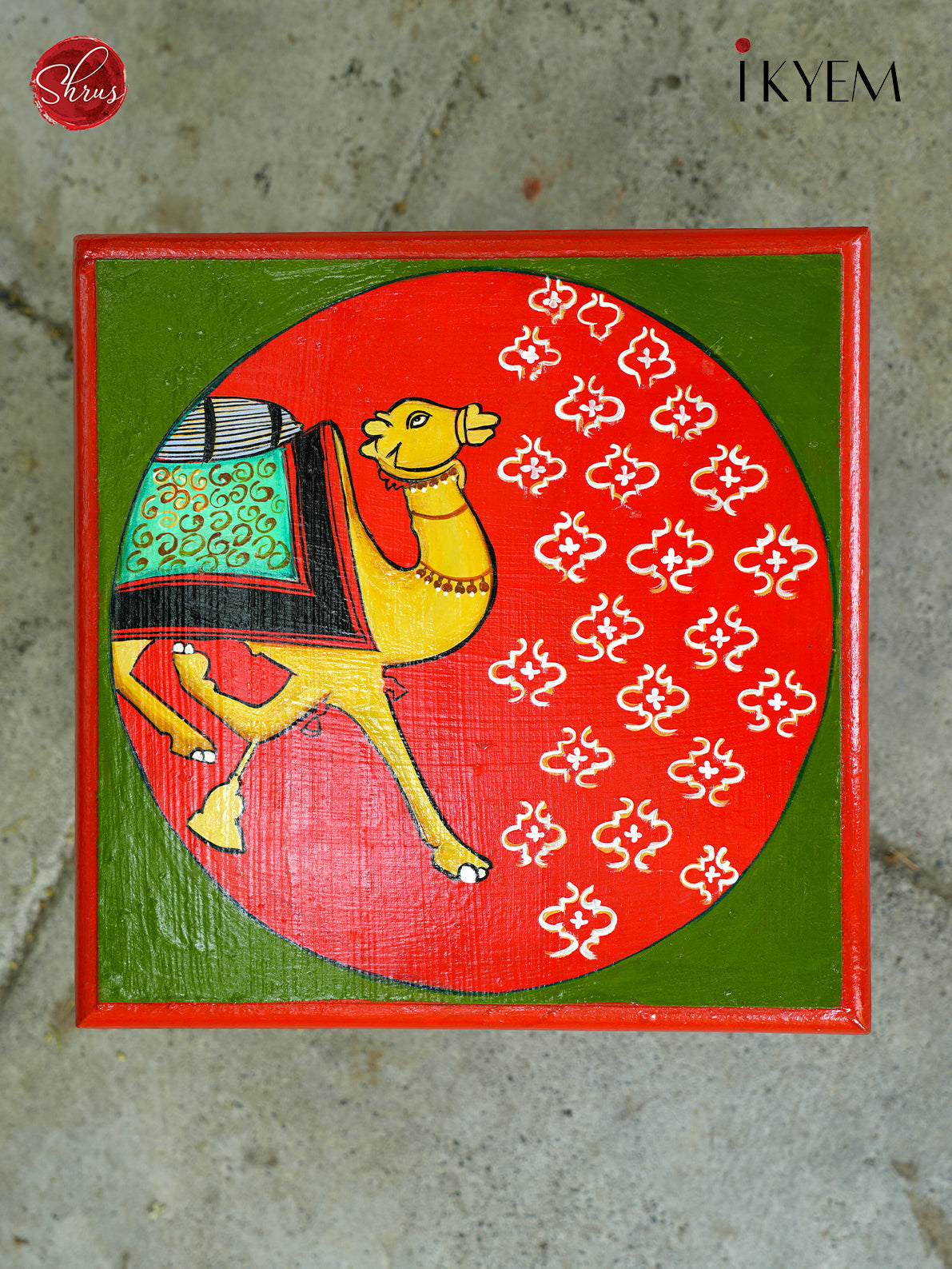 Hand Painted Wooden Chowki