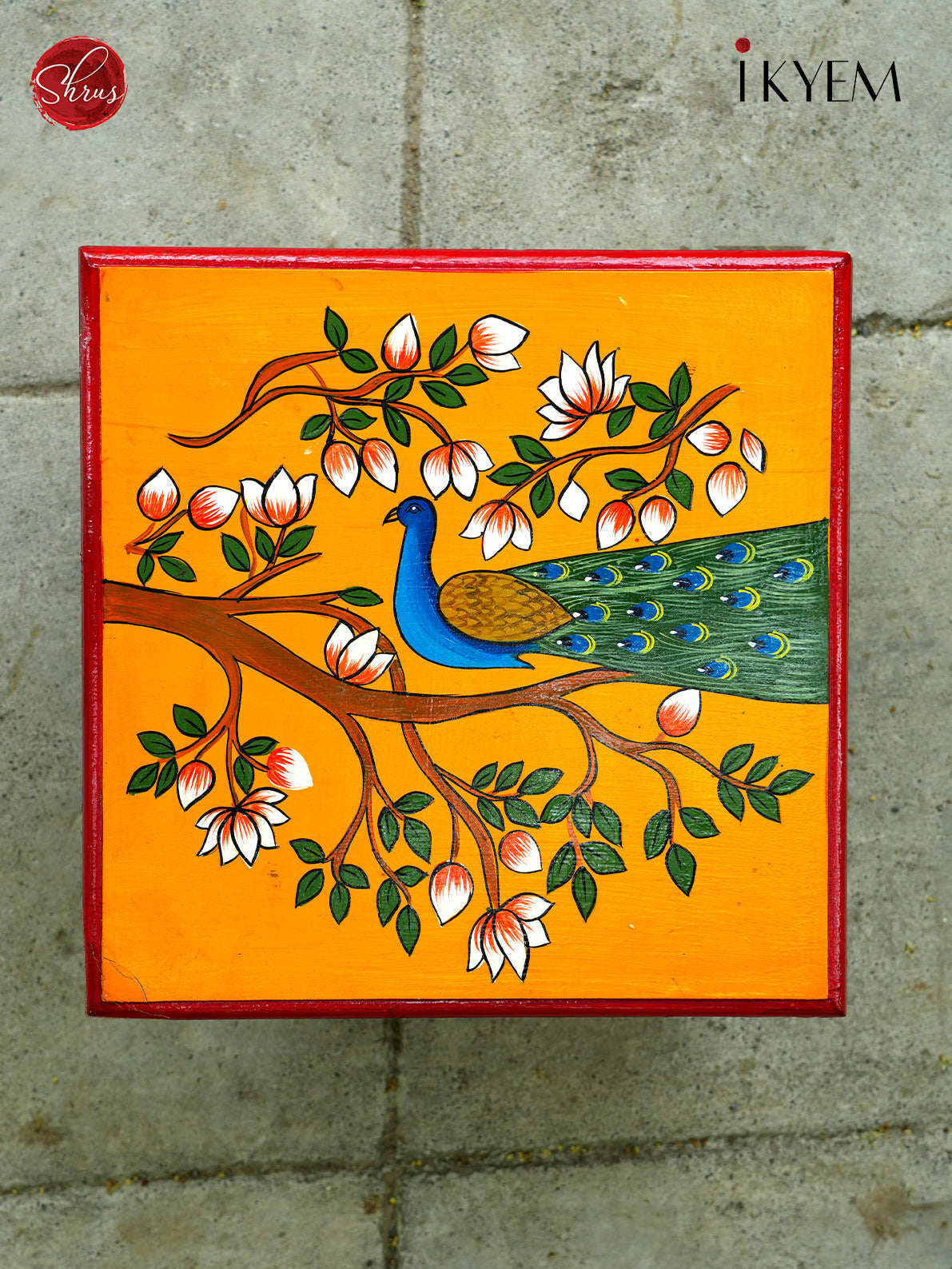 Hand Painted Wooden Chowki