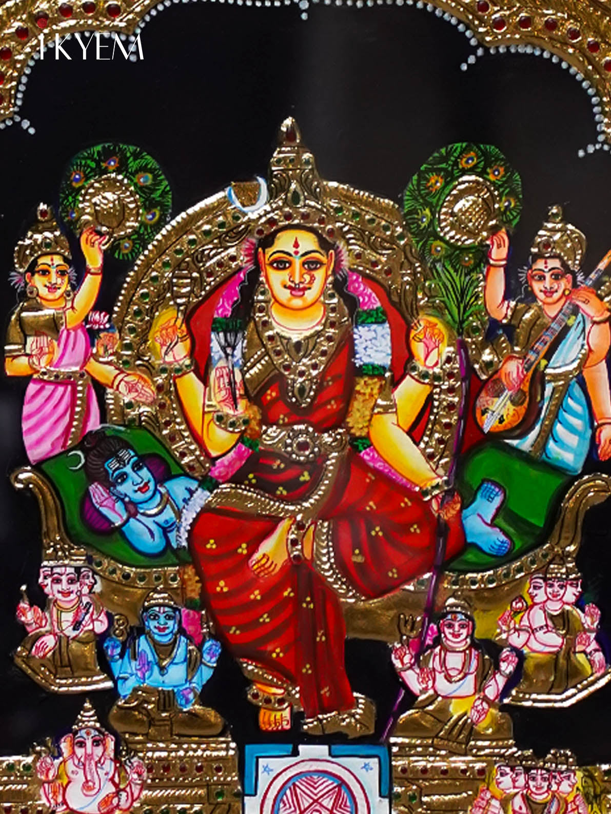 Lalitha Parameshwari Tanjore Painting