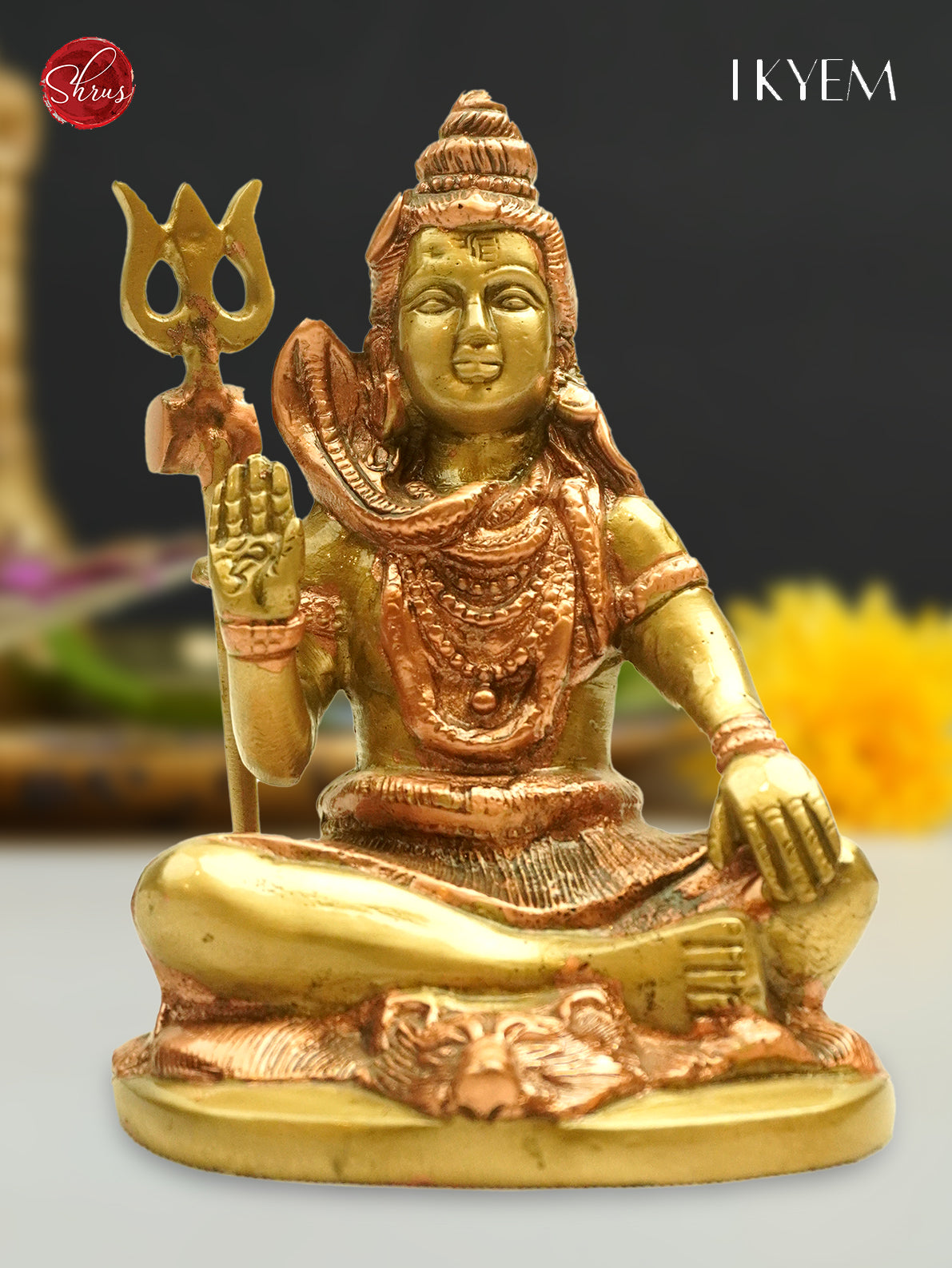 Lord Shiva in Dual tone (Brass & Copper), Feature rich. Perfect for your pooja room