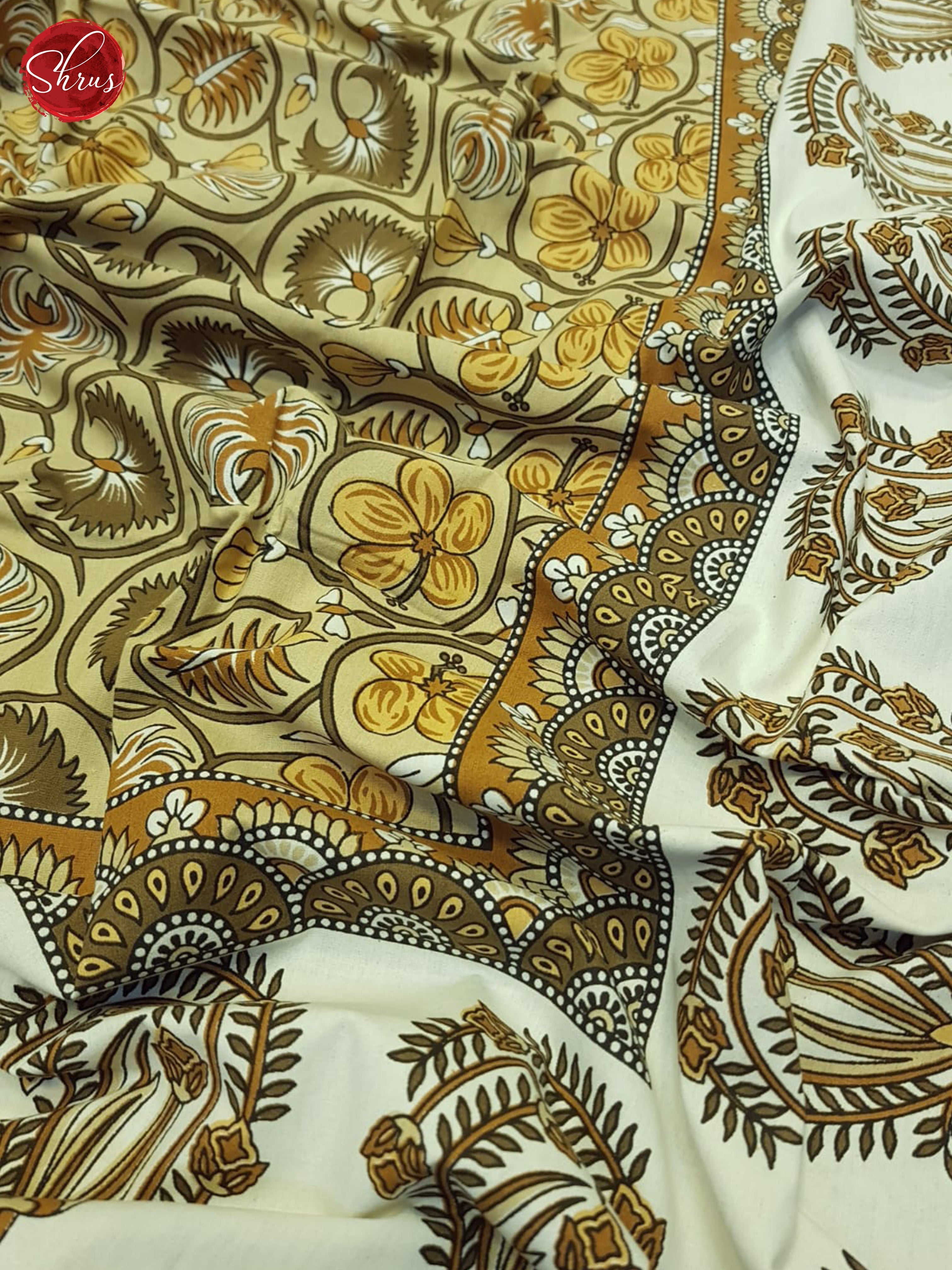 Brown And Cream- Jaipur block printed - Shop on ShrusEternity.com