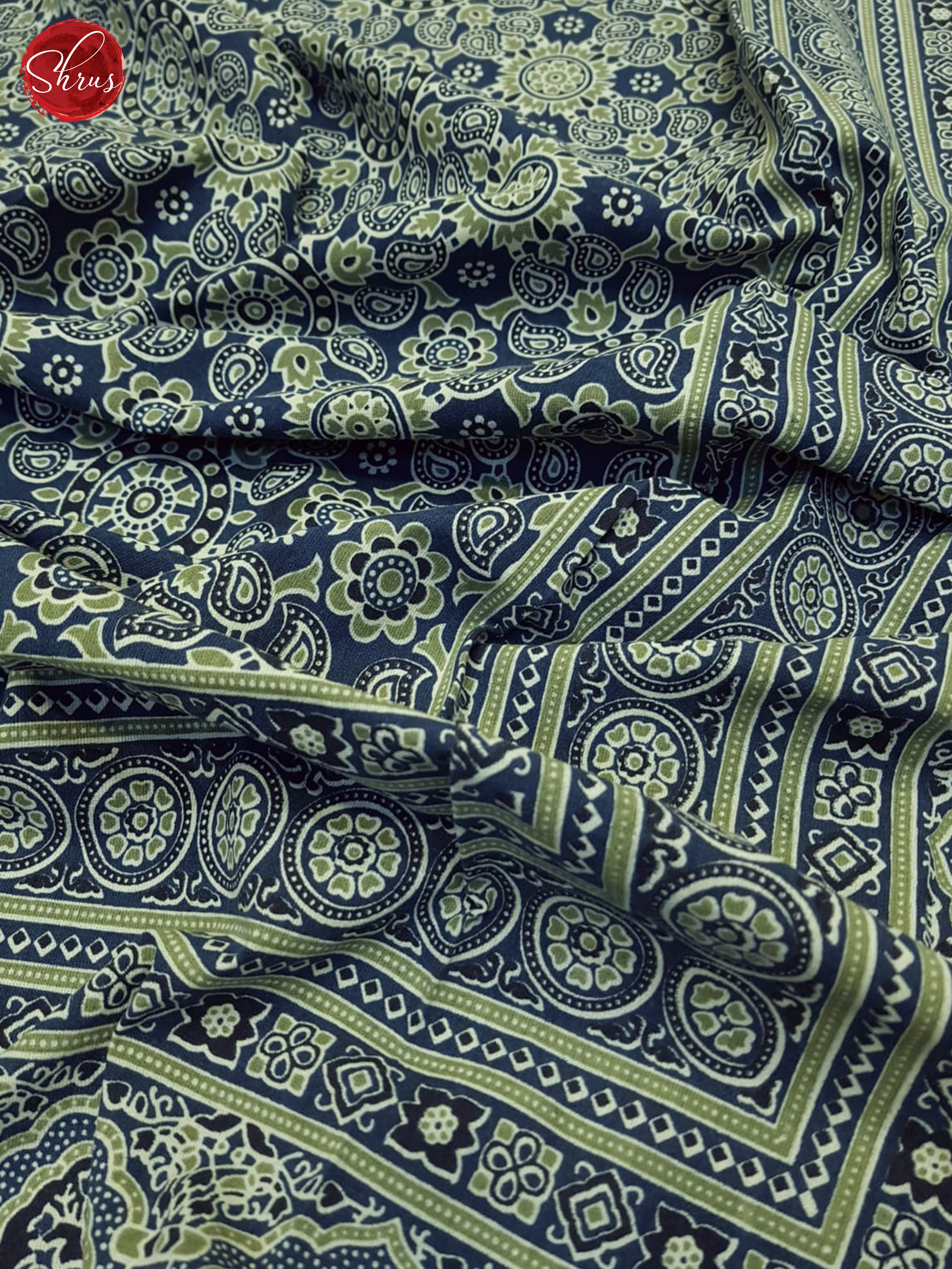 Blue & Green - Jaipuri Block Printed Cotton Double Bed Spread - Shop on ShrusEternity.com