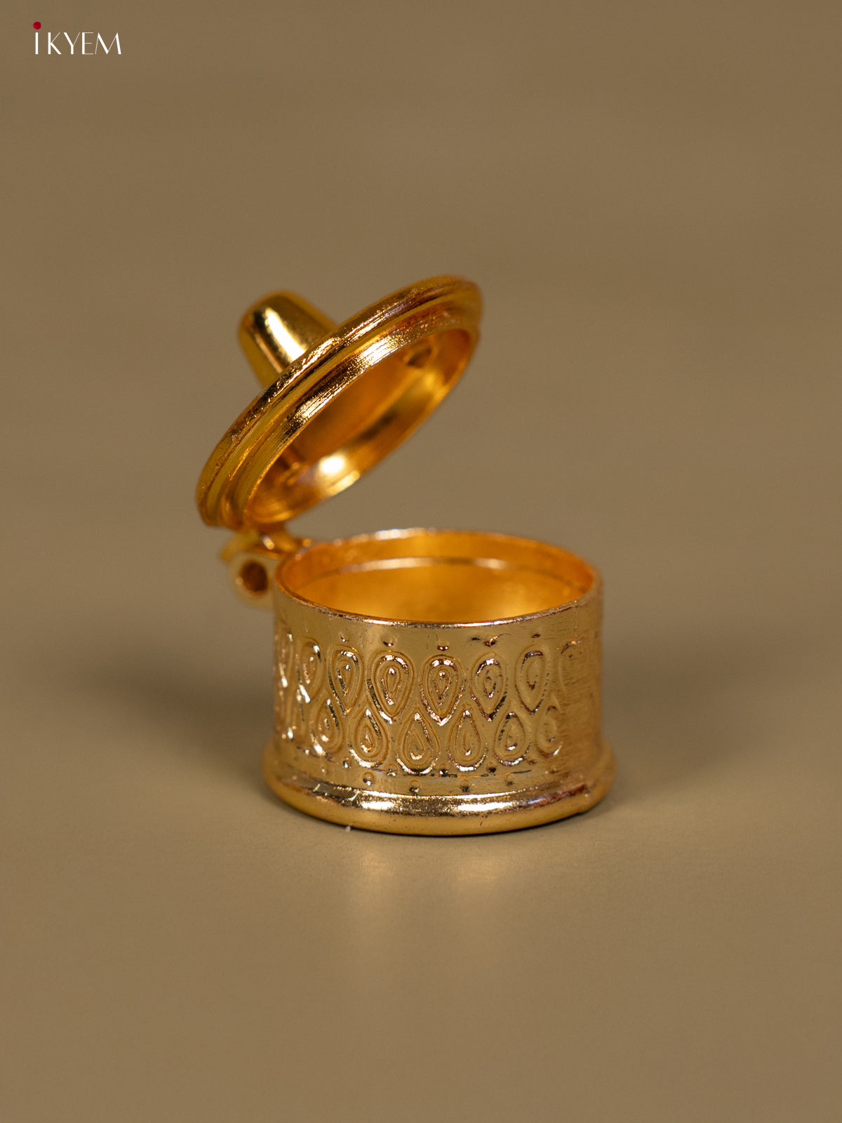 Gold Plated Kumkum Box - KB11114