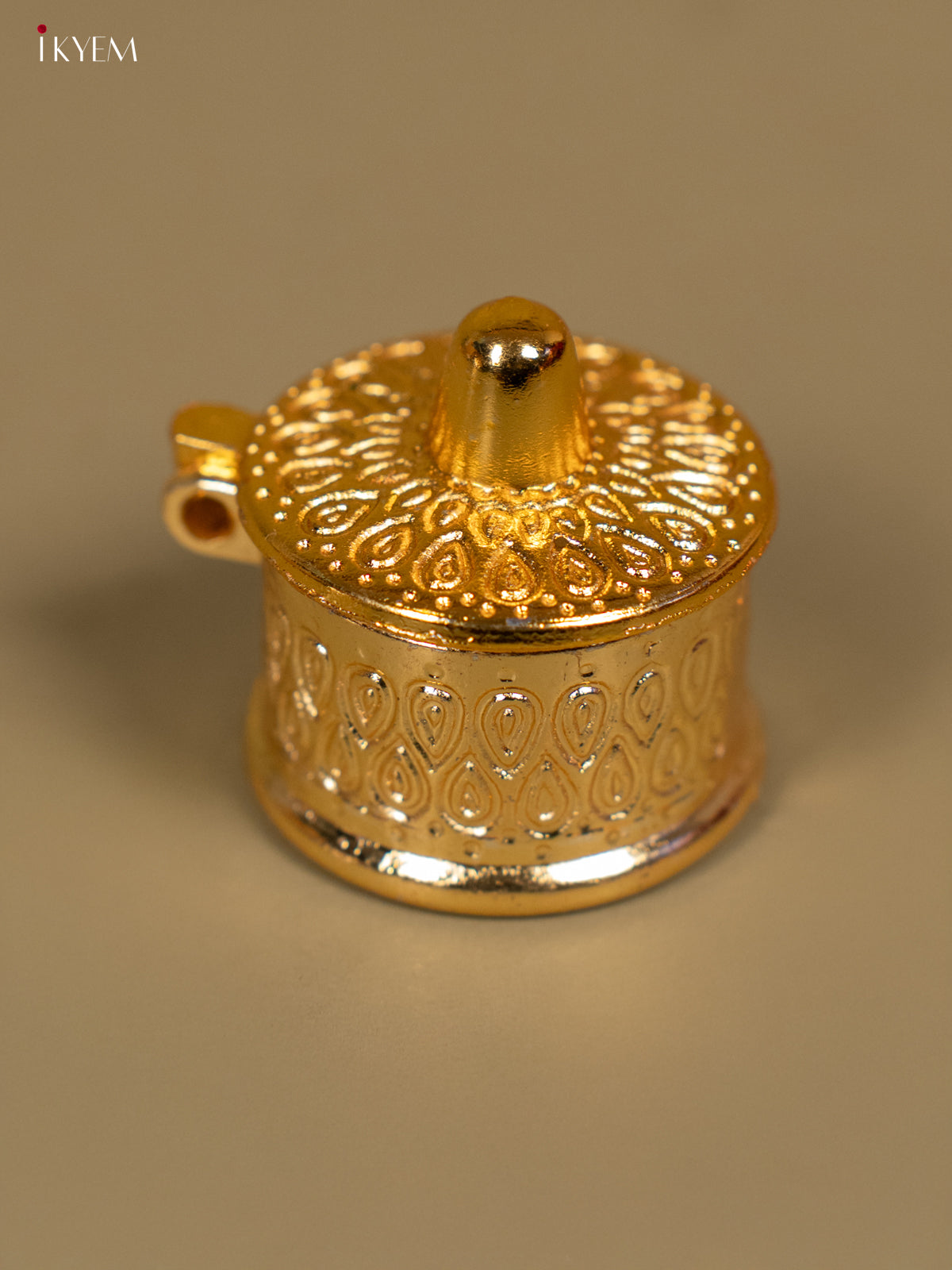 Gold Plated Kumkum Box - KB11114