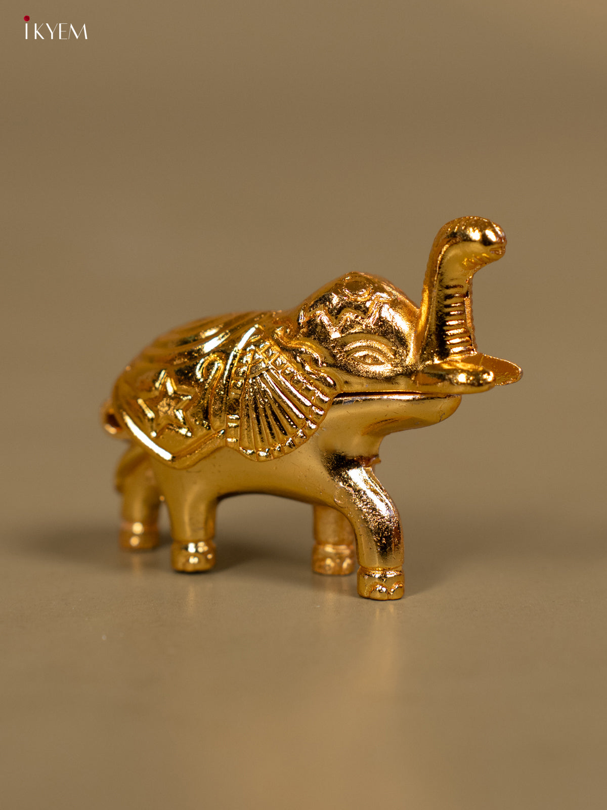 Gold Plated Elephant Kumkum Holder - KB11113