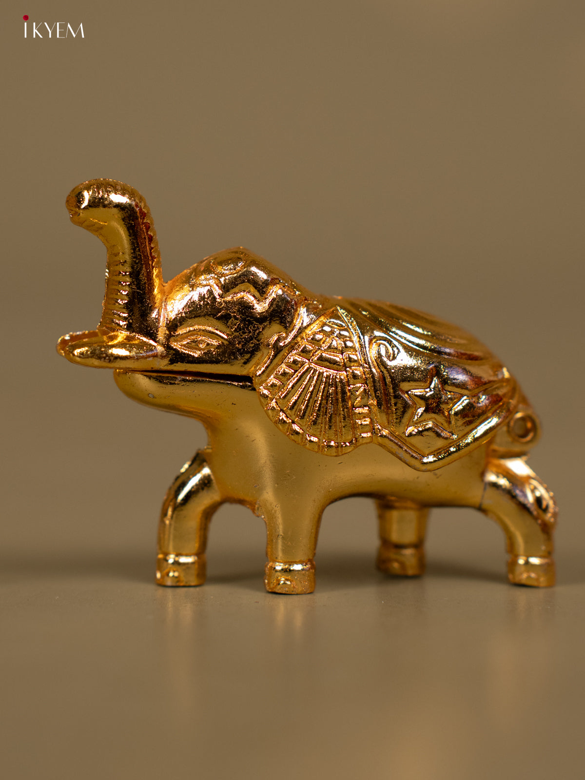 Gold Plated Elephant Kumkum Holder - KB11113