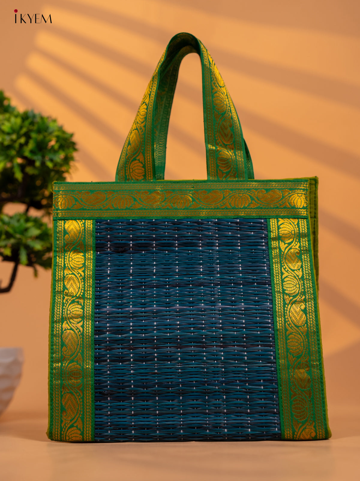 Colourful Korai Bag with Banarasi Borders - Big - KB11121