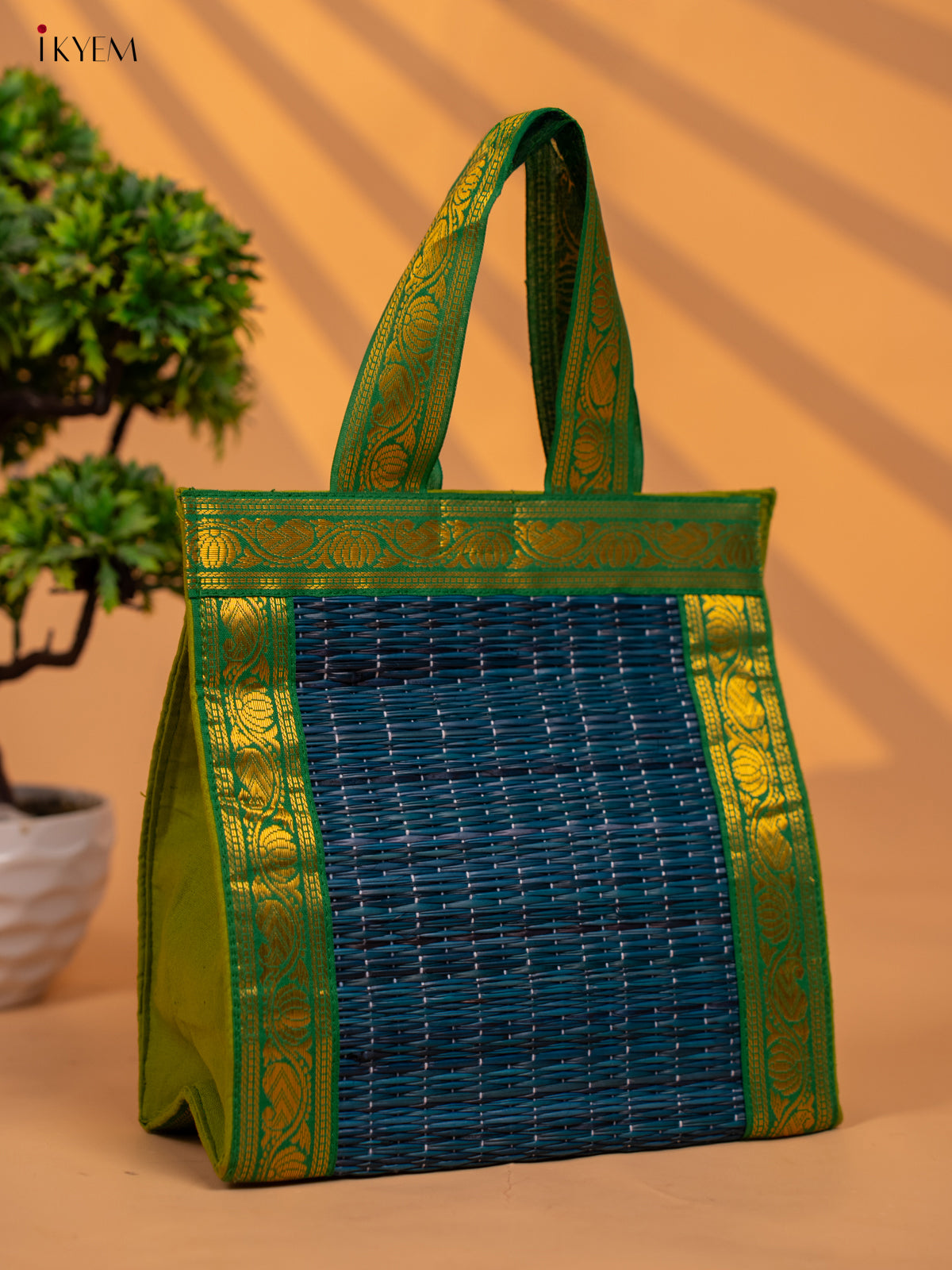 Colourful Korai Bag with Banarasi Borders - Big - KB11121