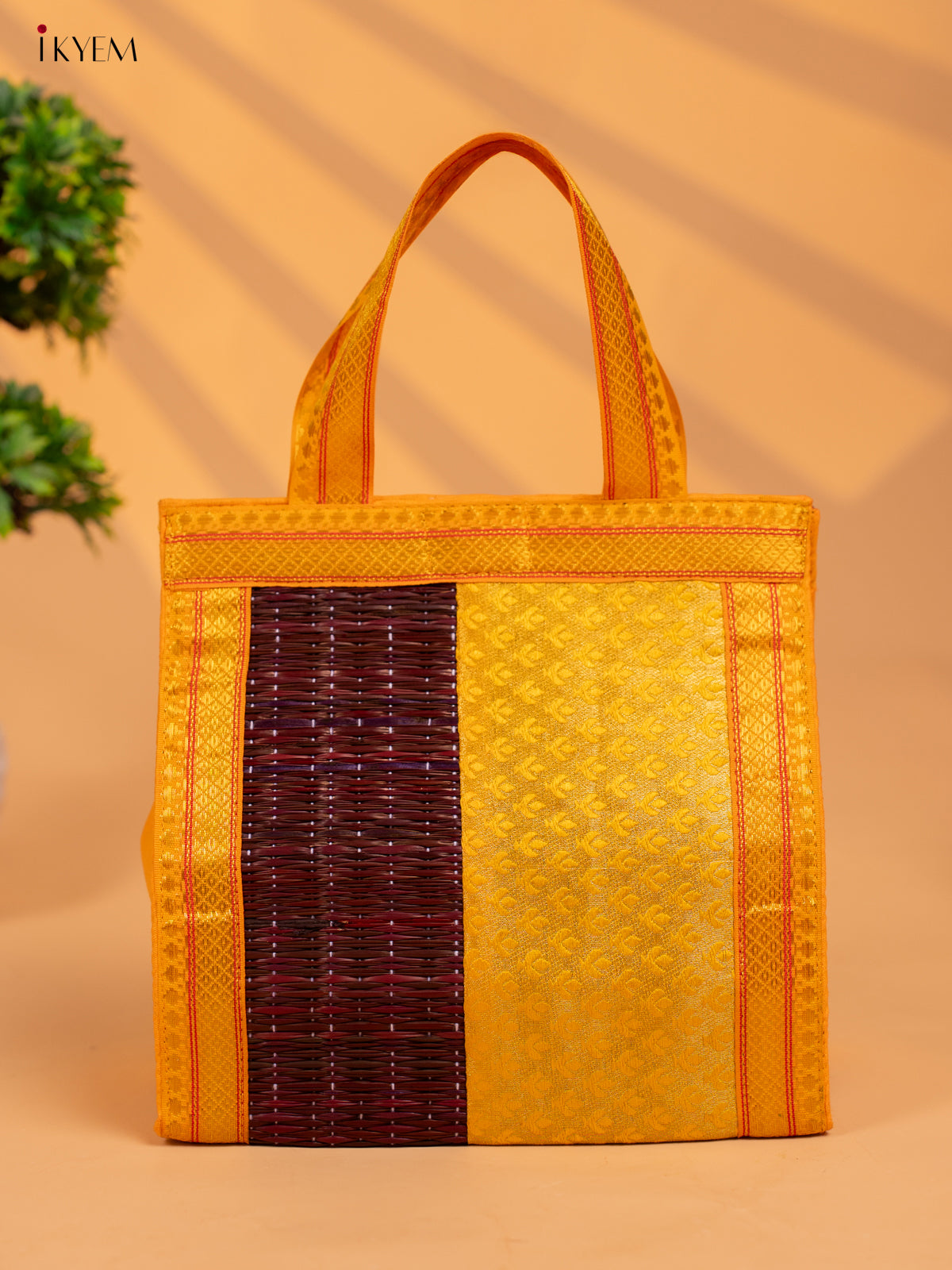 Half & Half Korai Bag with Banarasi Fabric - KB11120