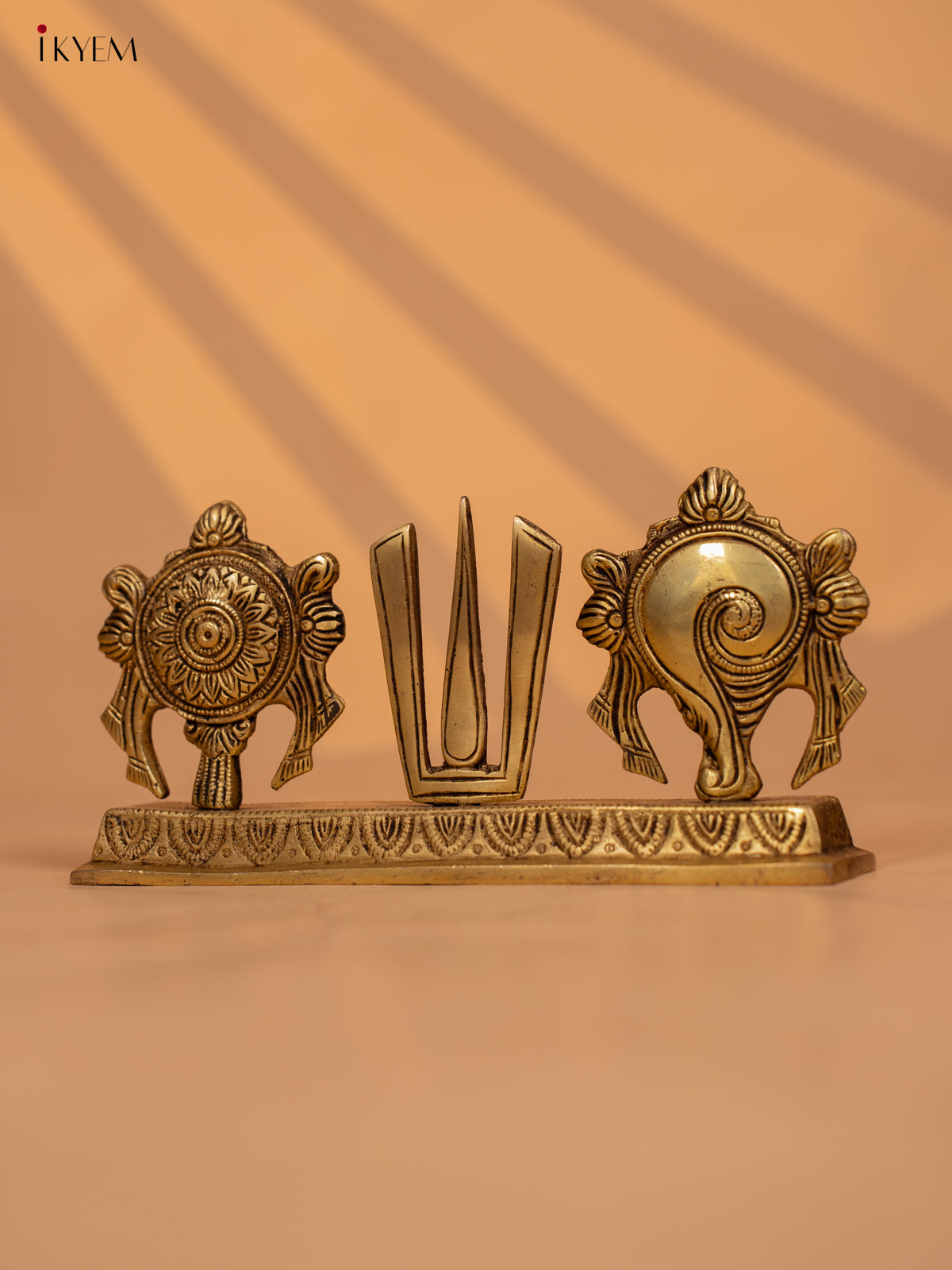 Brass Shank Chakra Naama Stand - Antique Finish - KB12112