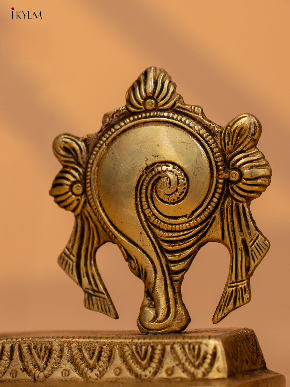 Brass Shank Chakra Naama Stand - Antique Finish - KB12112