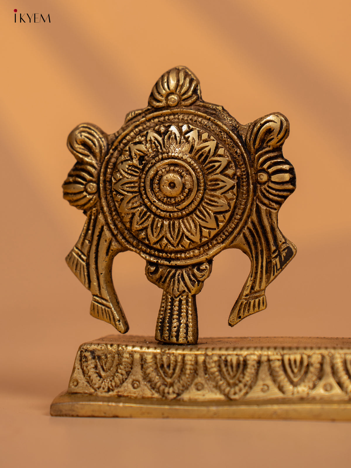 Brass Shank Chakra Naama Stand - Antique Finish - KB12112