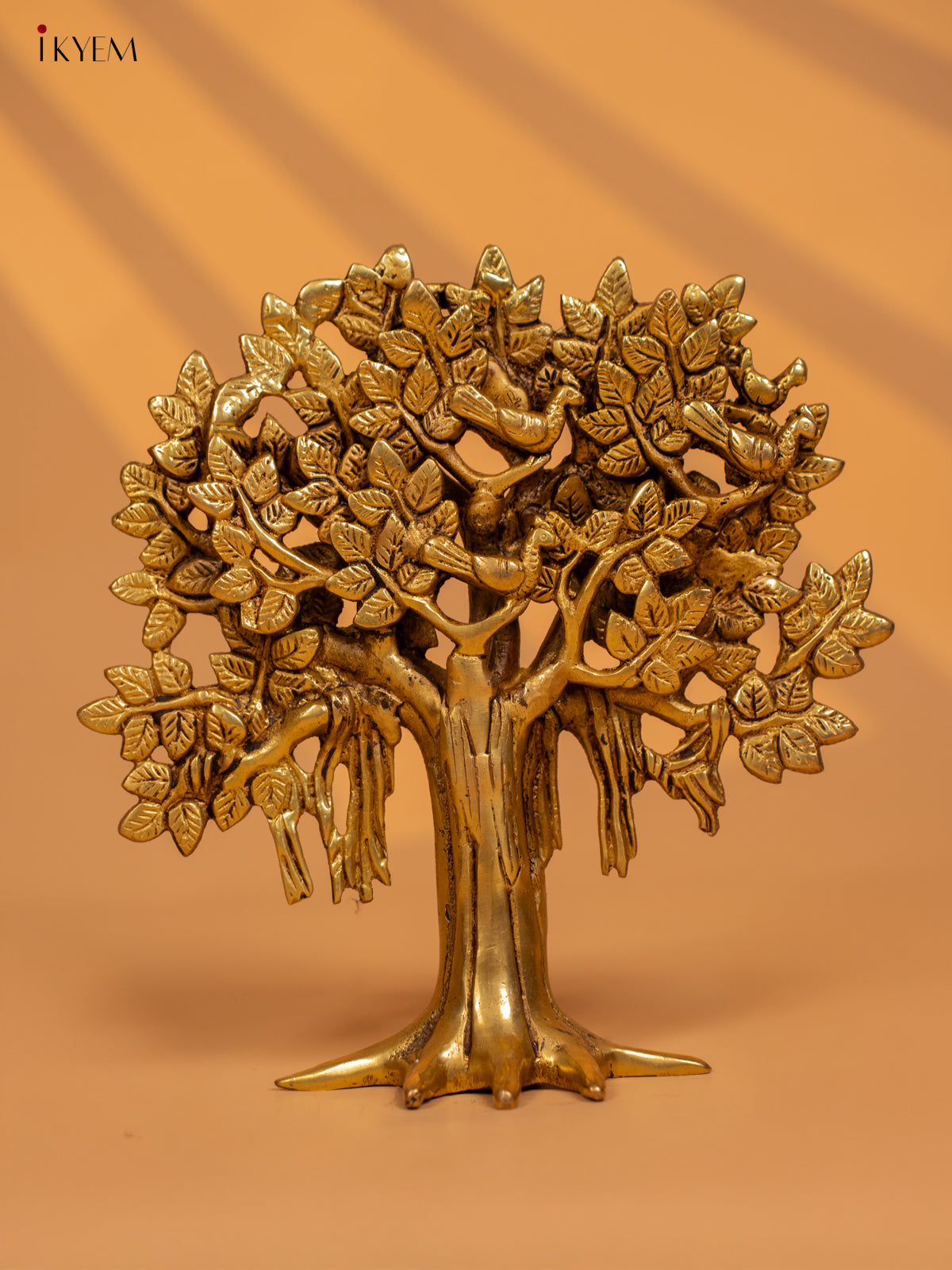 Brass Kalpavriksha Tree with Roots - Antique Finish - KB12111