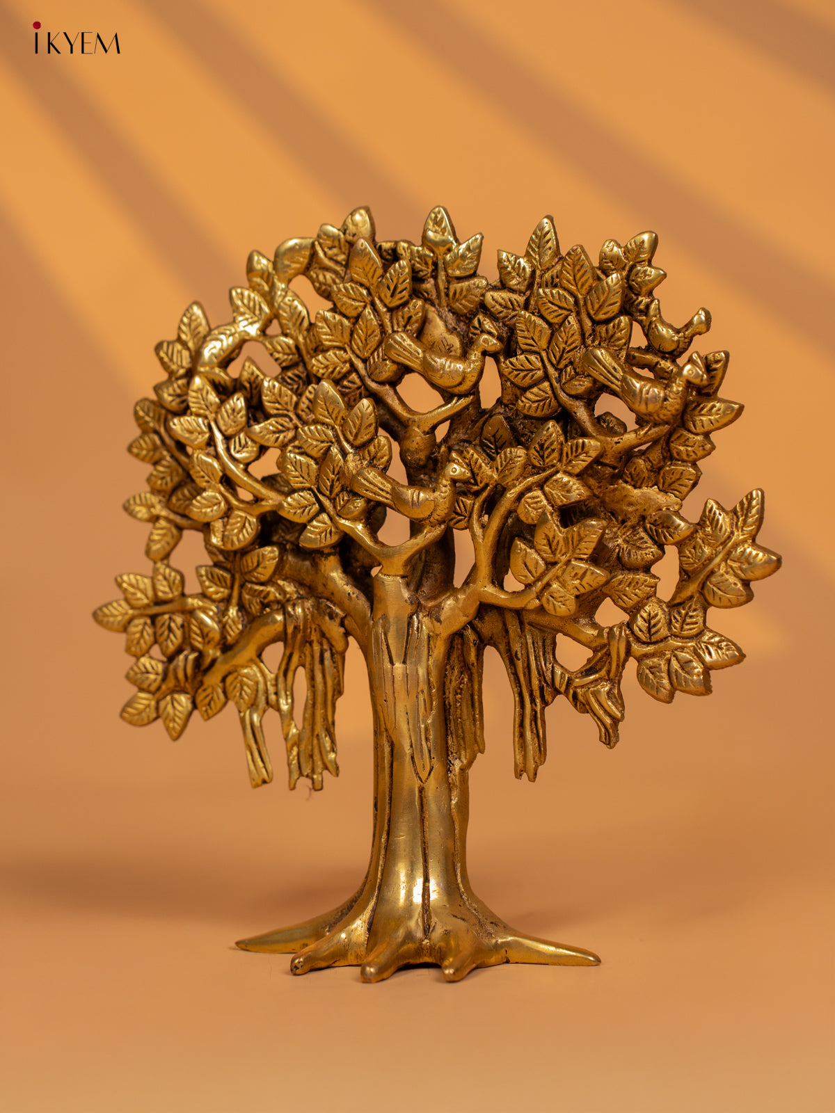 Brass Kalpavriksha Tree with Roots - Antique Finish - KB12111