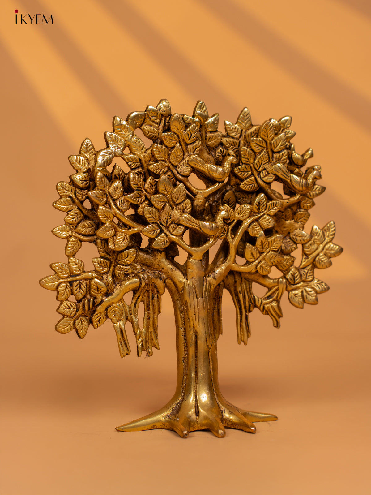 Brass Kalpavriksha Tree with Roots - Antique Finish - KB12111