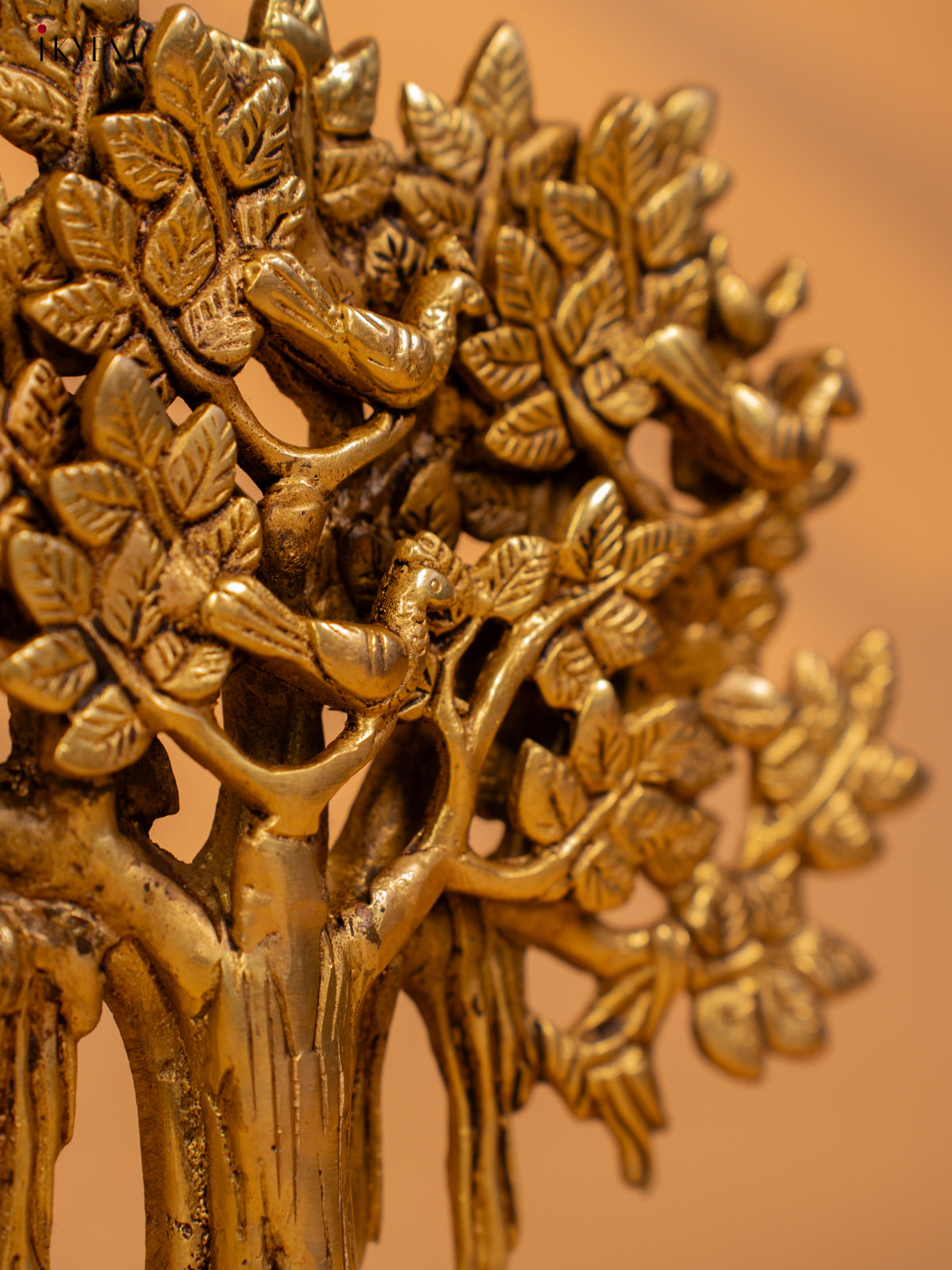 Brass Kalpavriksha Tree with Roots - Antique Finish - KB12111