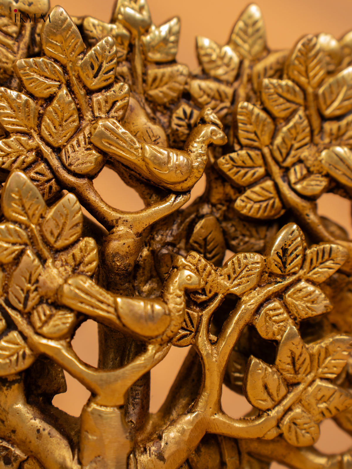 Brass Kalpavriksha Tree with Roots - Antique Finish - KB12111