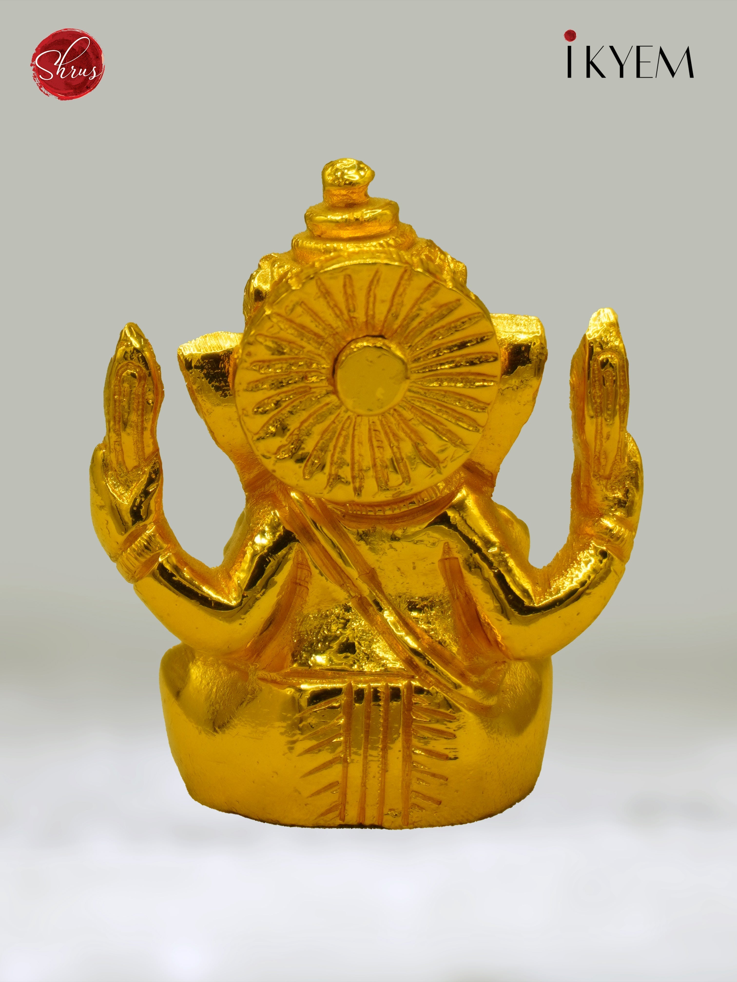 24 Kt Gold Coated Ganesha with Turban - Shop on ShrusEternity.com