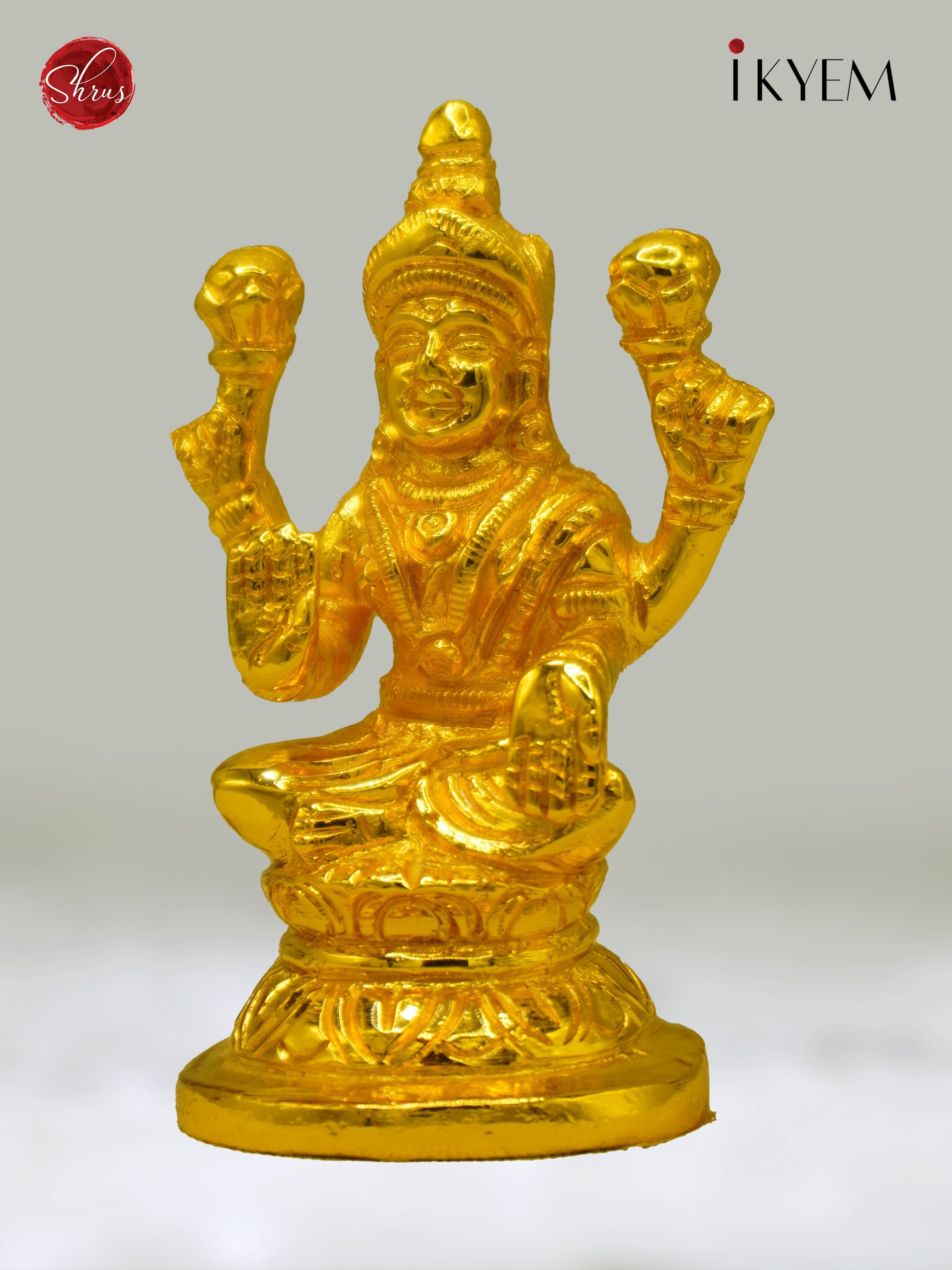 24 Kt Gold Coated Lakshmi for Gifting and Car Dashboard - Shop on ShrusEternity.com