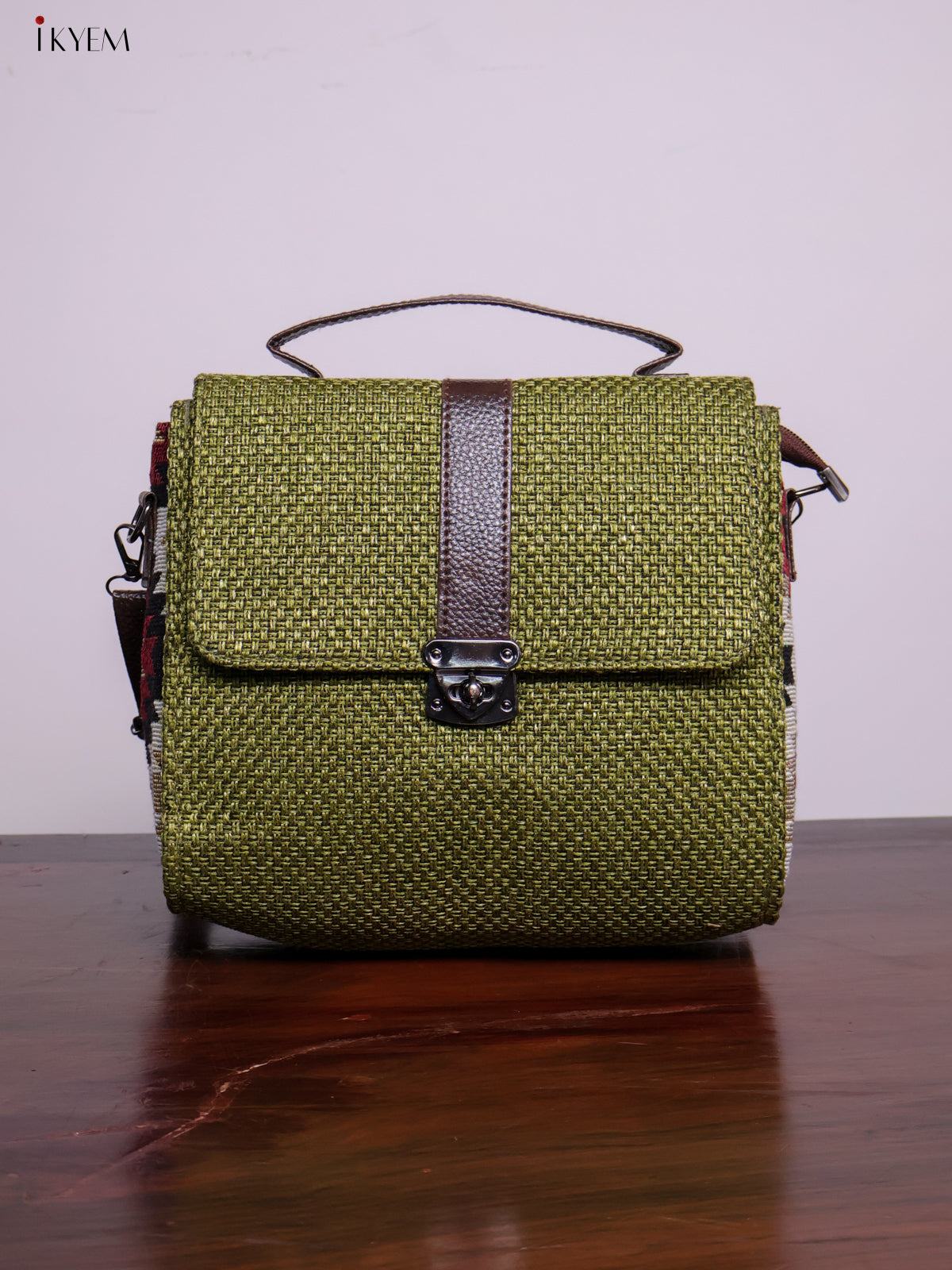 Jacquard Sling Bag - Green - KL20119