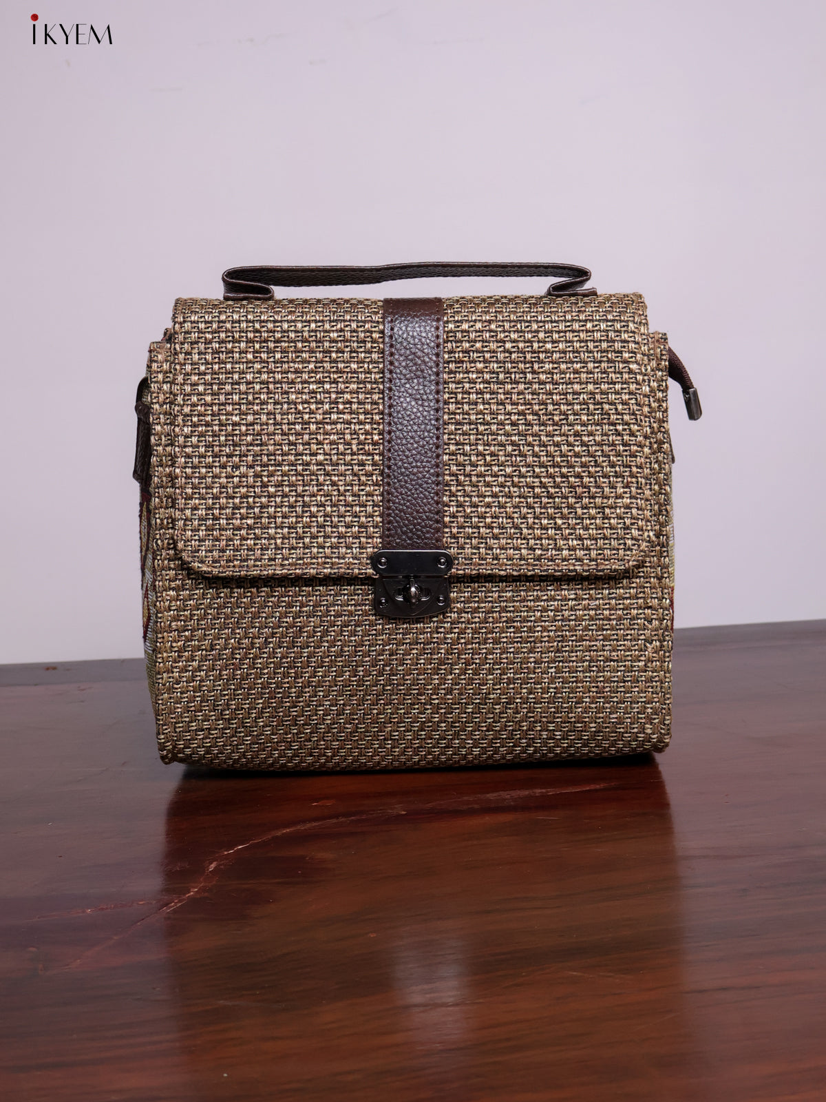 Jacquard Sling Bag - Brown - KL20118