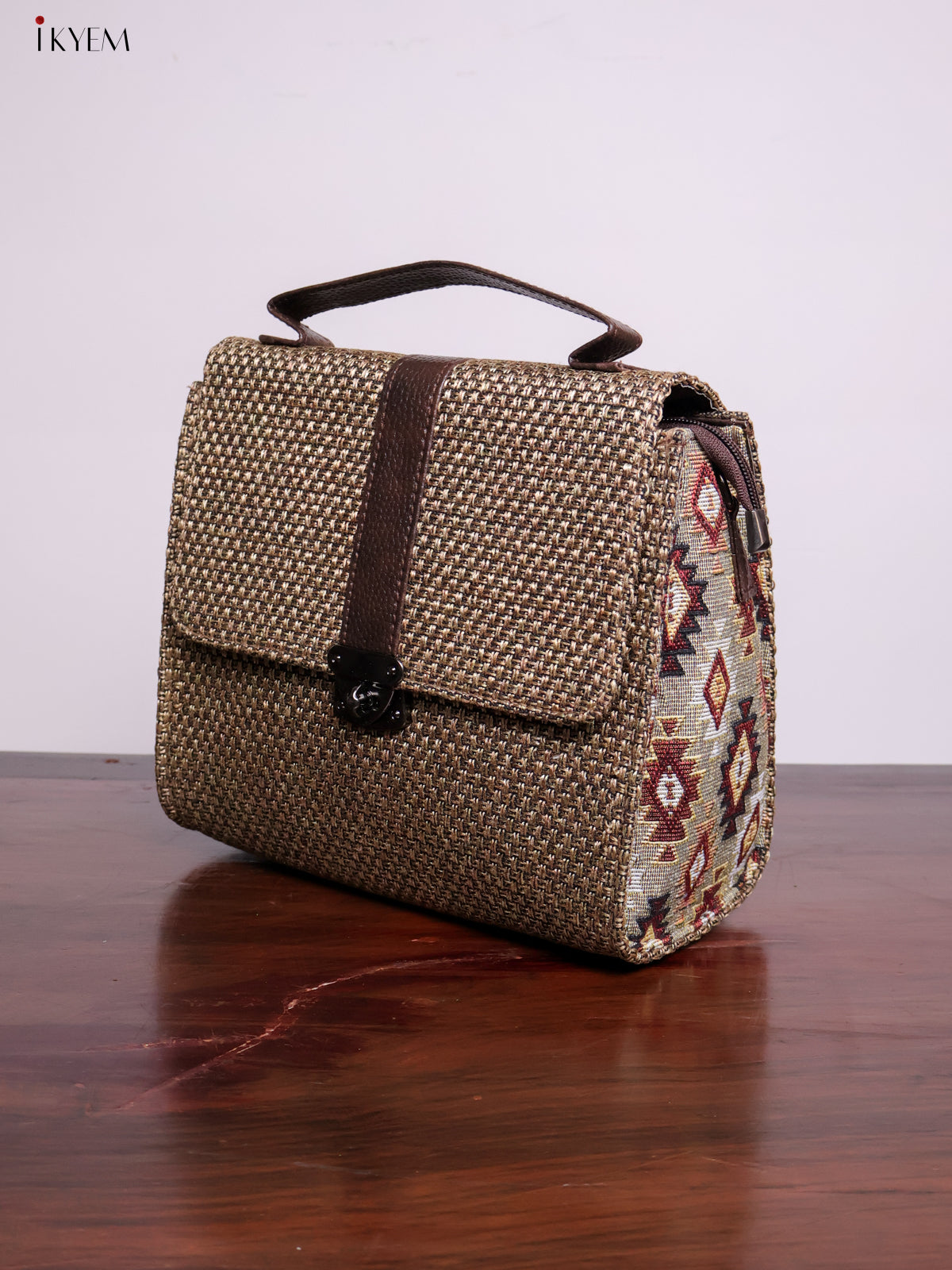 Jacquard Sling Bag - Brown - KL20118