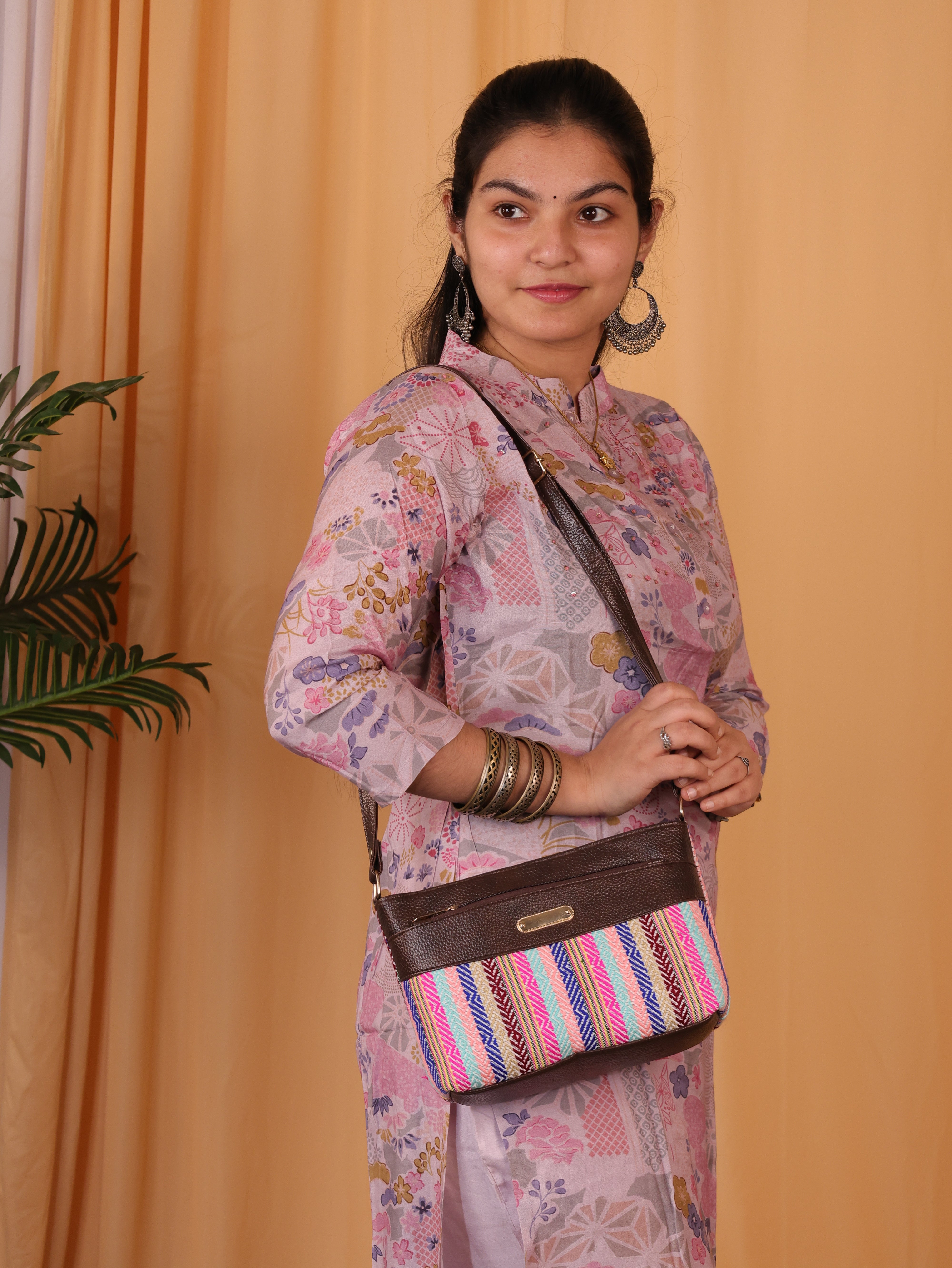 Jacquard Sling Bag - Small - Design 2 - KL20157