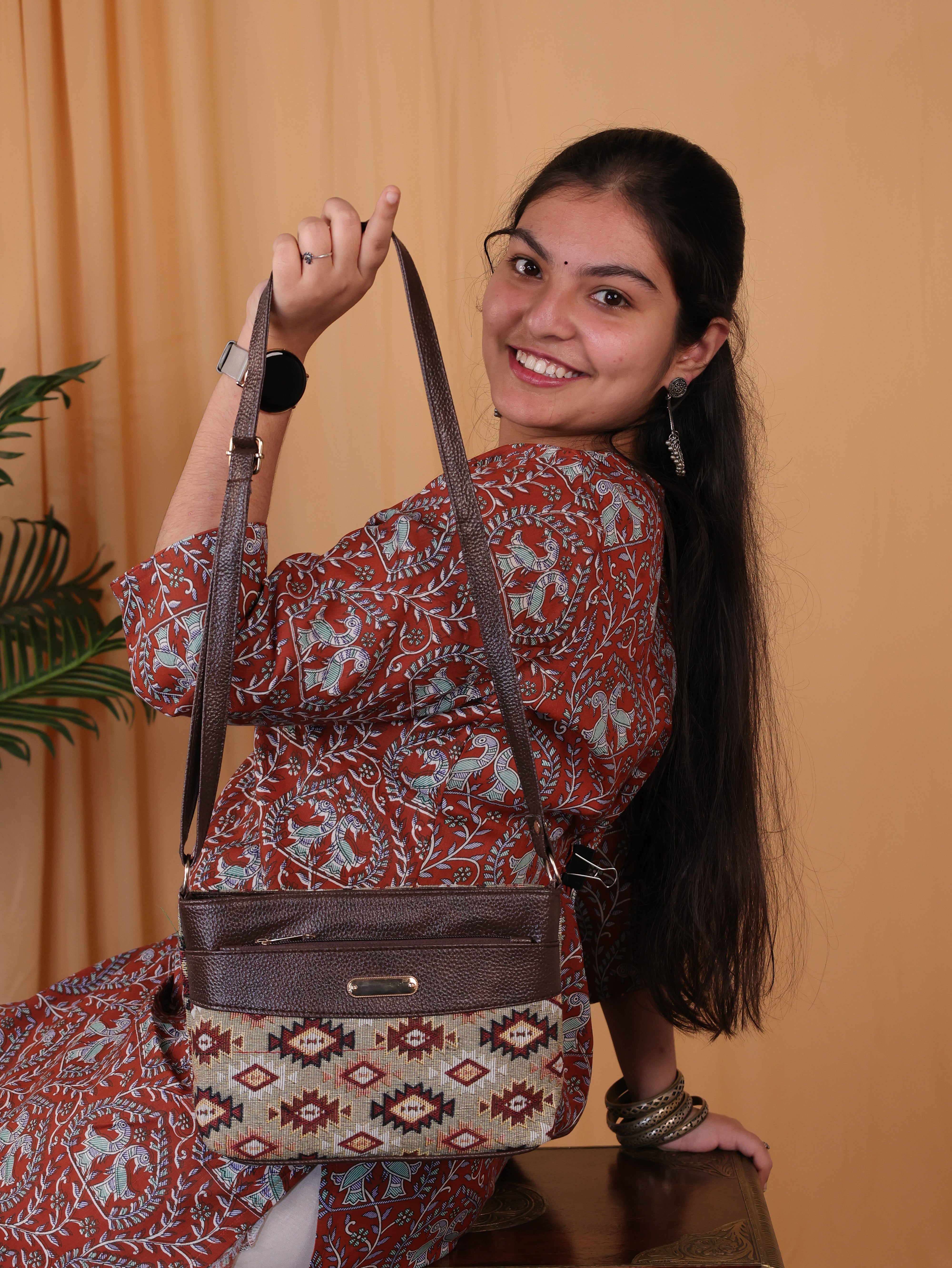 Jacquard Sling Bag - Small - Design 1 - KL20156