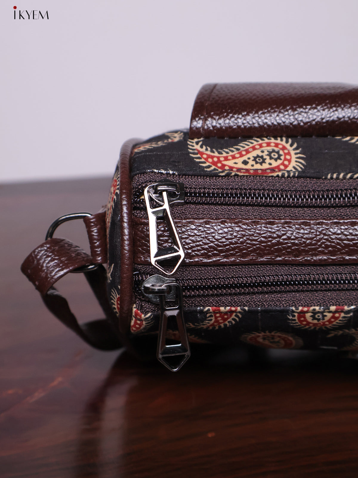 Cotton Printed Sling Bag - Black - KL20137