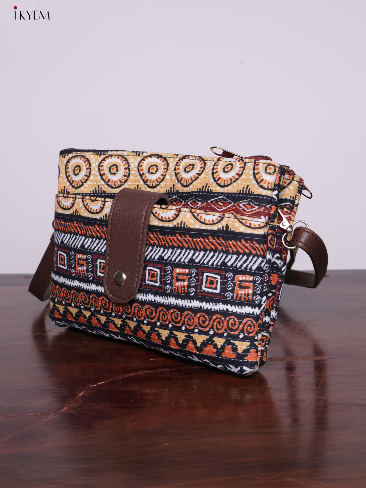 Cotton Printed Sling Bag - Sandal - KL20125